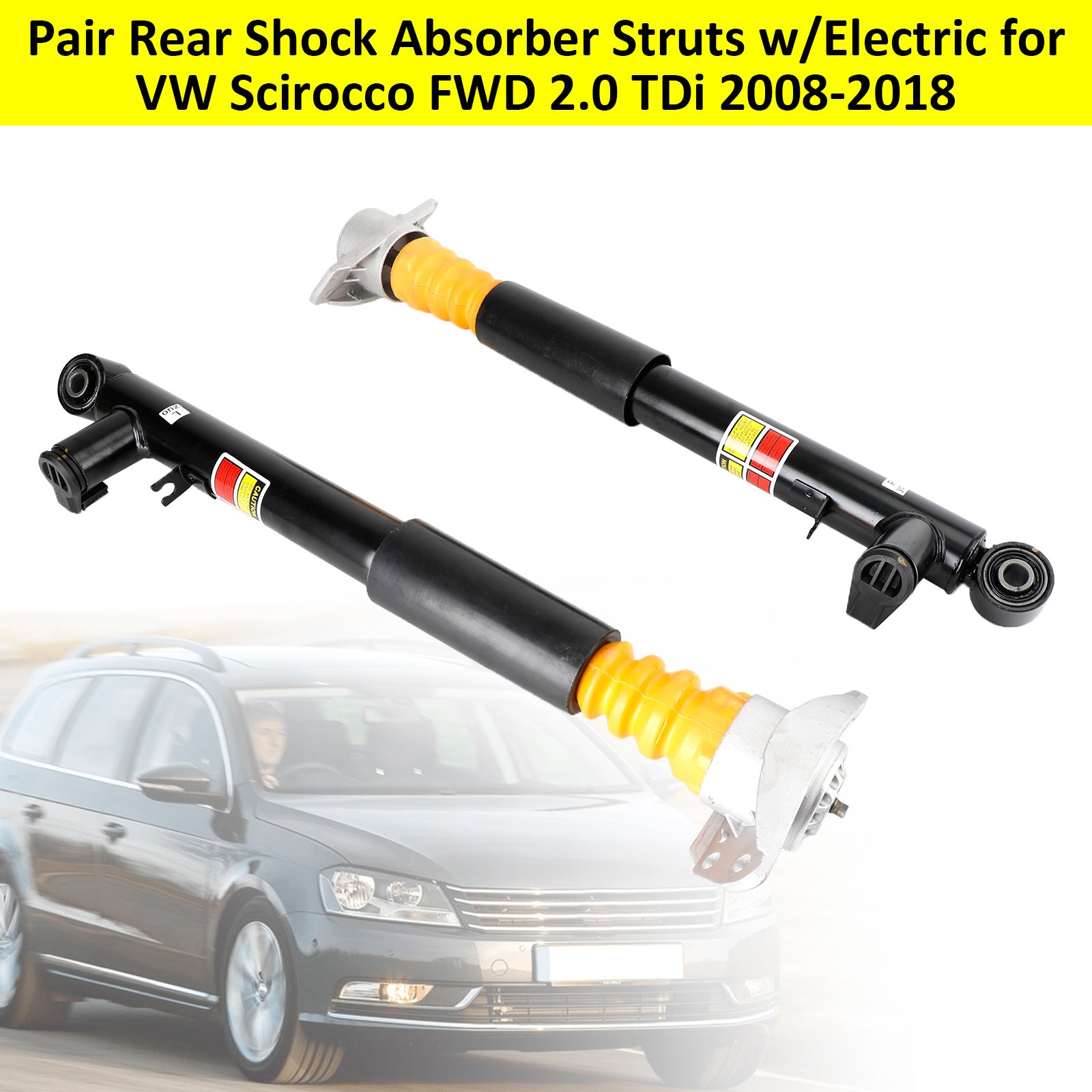 2008-2012 VW Passat CC 357 VW Golf VI Pair Rear Shock Absorber Struts w/Electric 1K0512010H 1K0512009H