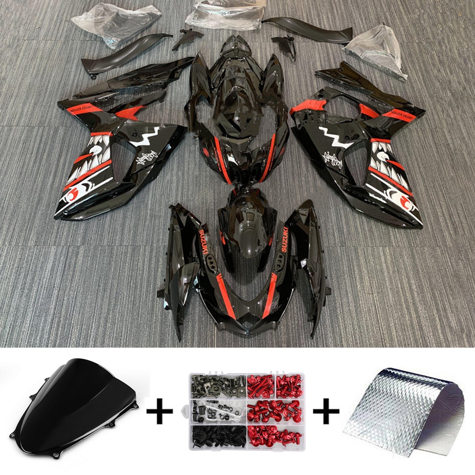 Amotopart Suzuki GSXR1000 2009-2016 K9 Fairing Kit Bodywork Plastic ABS