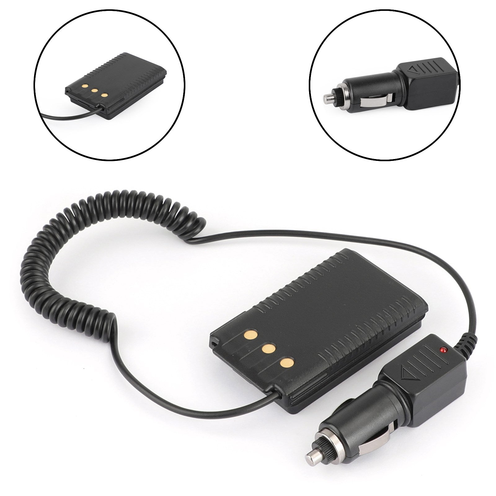 Adaptador eliminador de batería para cargador de coche, 12V/24V, apto para Yaesu FT70D FT70DR