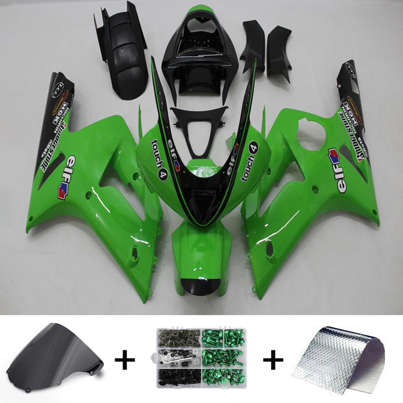 Kawasaki ZX6R 636 2003-2004 Kit Carenado Carrocería Plástico ABS