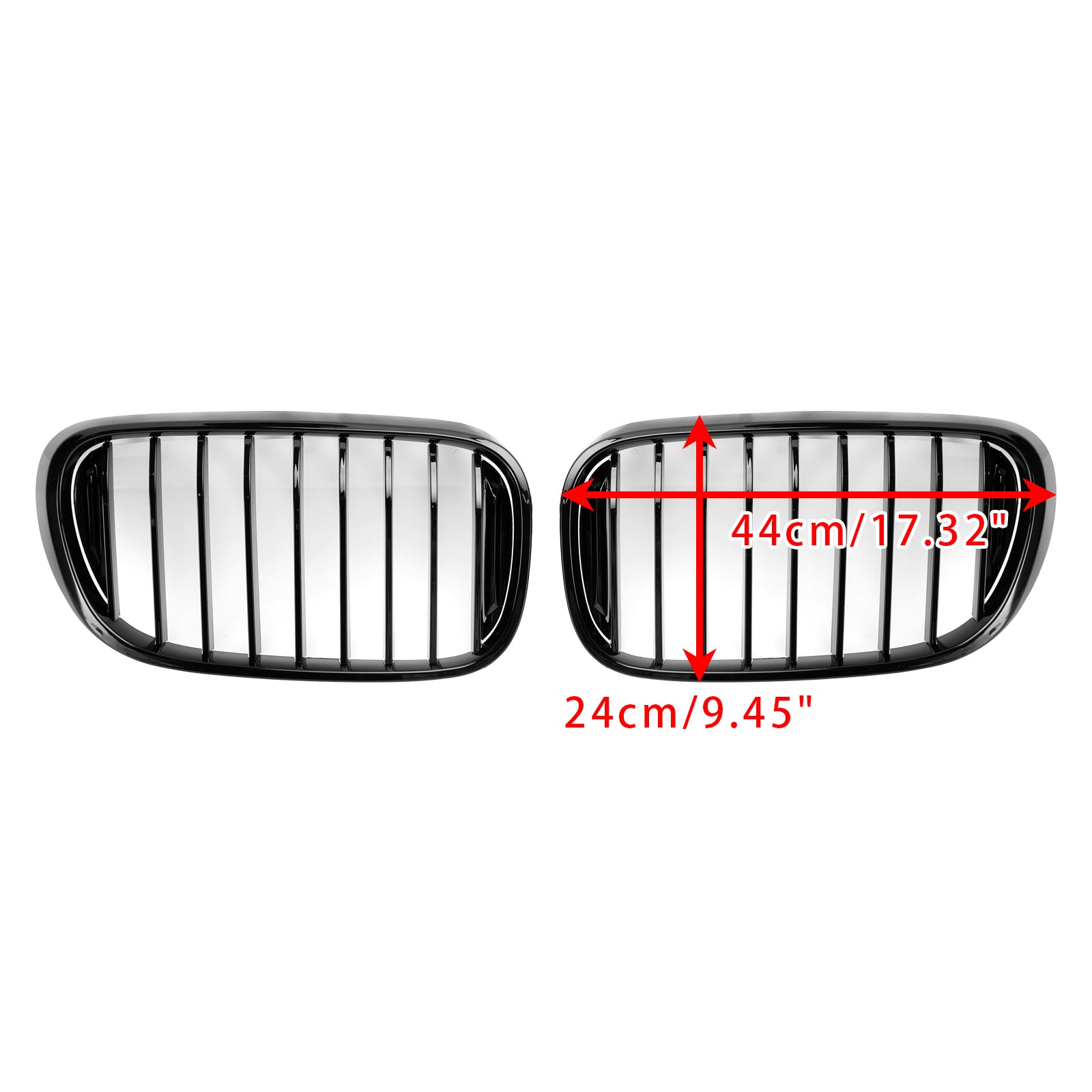 BMW 7-Series G11 G12 740i 750i 2016-2018 Gloss Black Front Kidney Grille