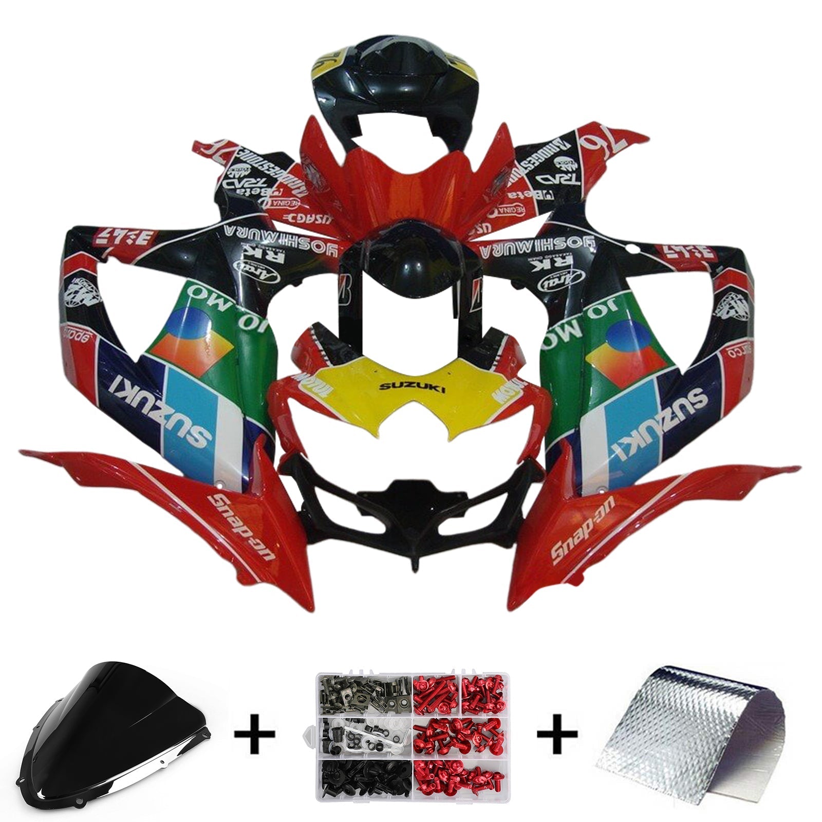 Amotopart Suzuki GSXR 600/750 2008-2010 K8 Fairing Kit Bodywork Plastic ABS