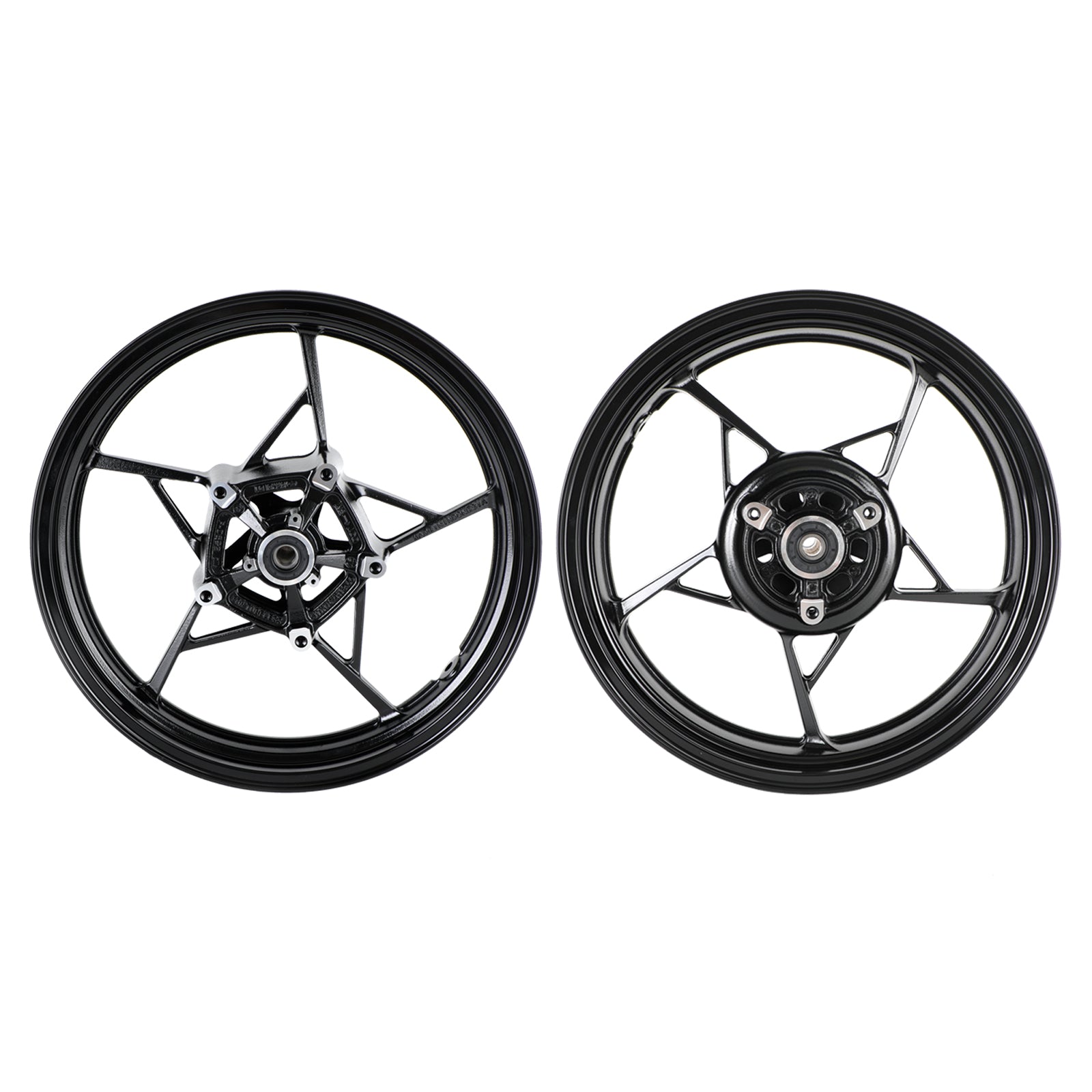 Glossy Black Front and Rear Wheel Rim For Kawasaki EX 400 G Ninja 400 / ABS / Z 400 2018-2023