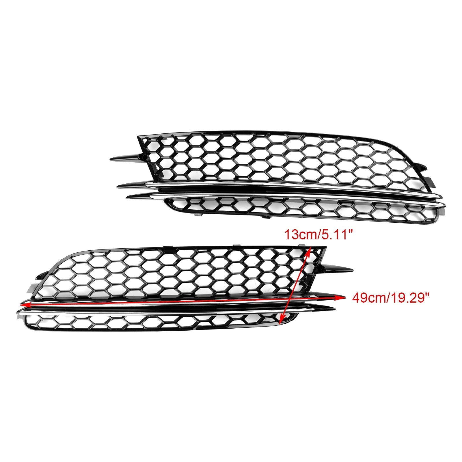 Audi A6 4G C7 2012-2015 2 piezas cubierta de luz antiniebla delantera bisel parachoques rejilla