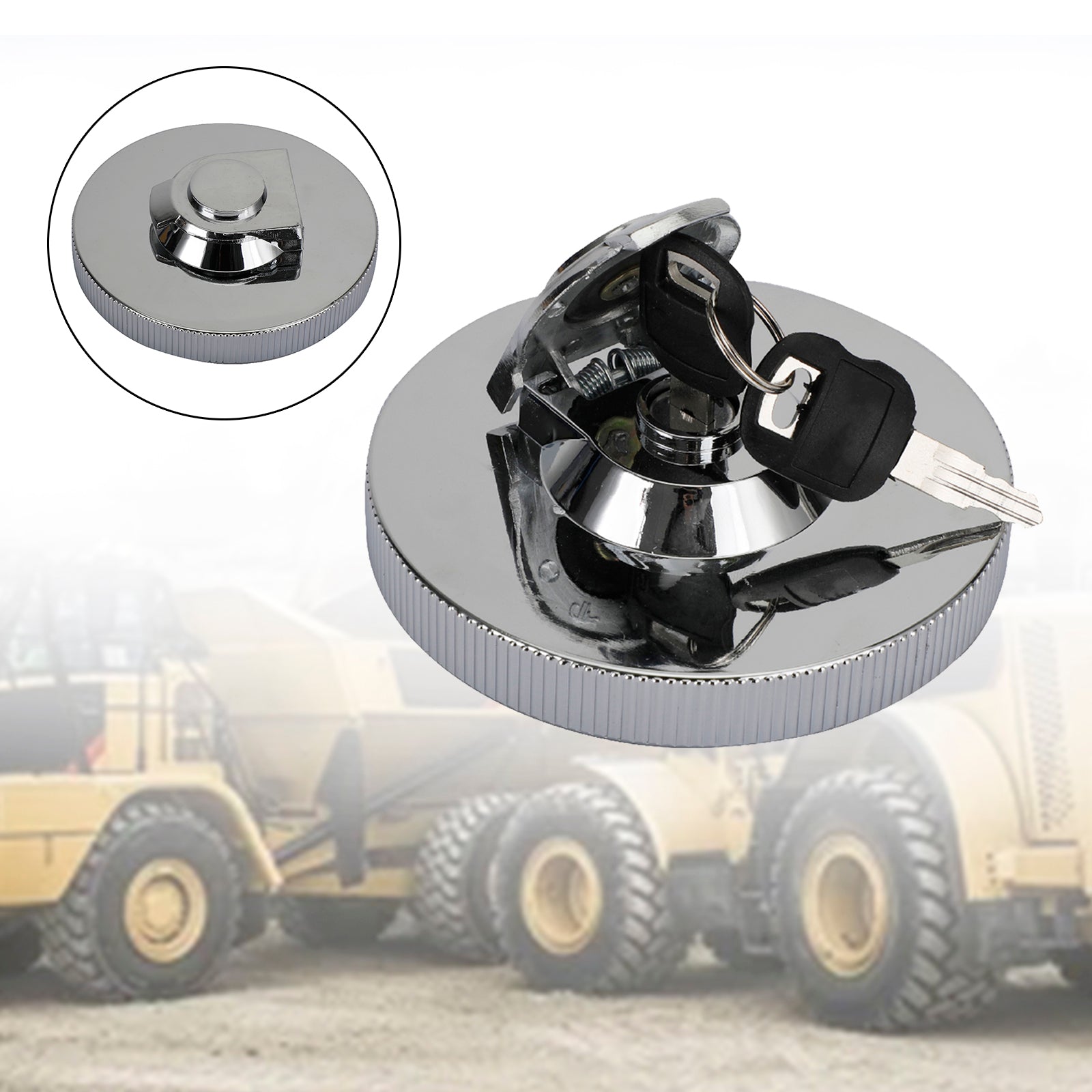 086-1781 099-8548 Locking Fuel Cap For CAT Caterpillar Excavator With 2 Keys