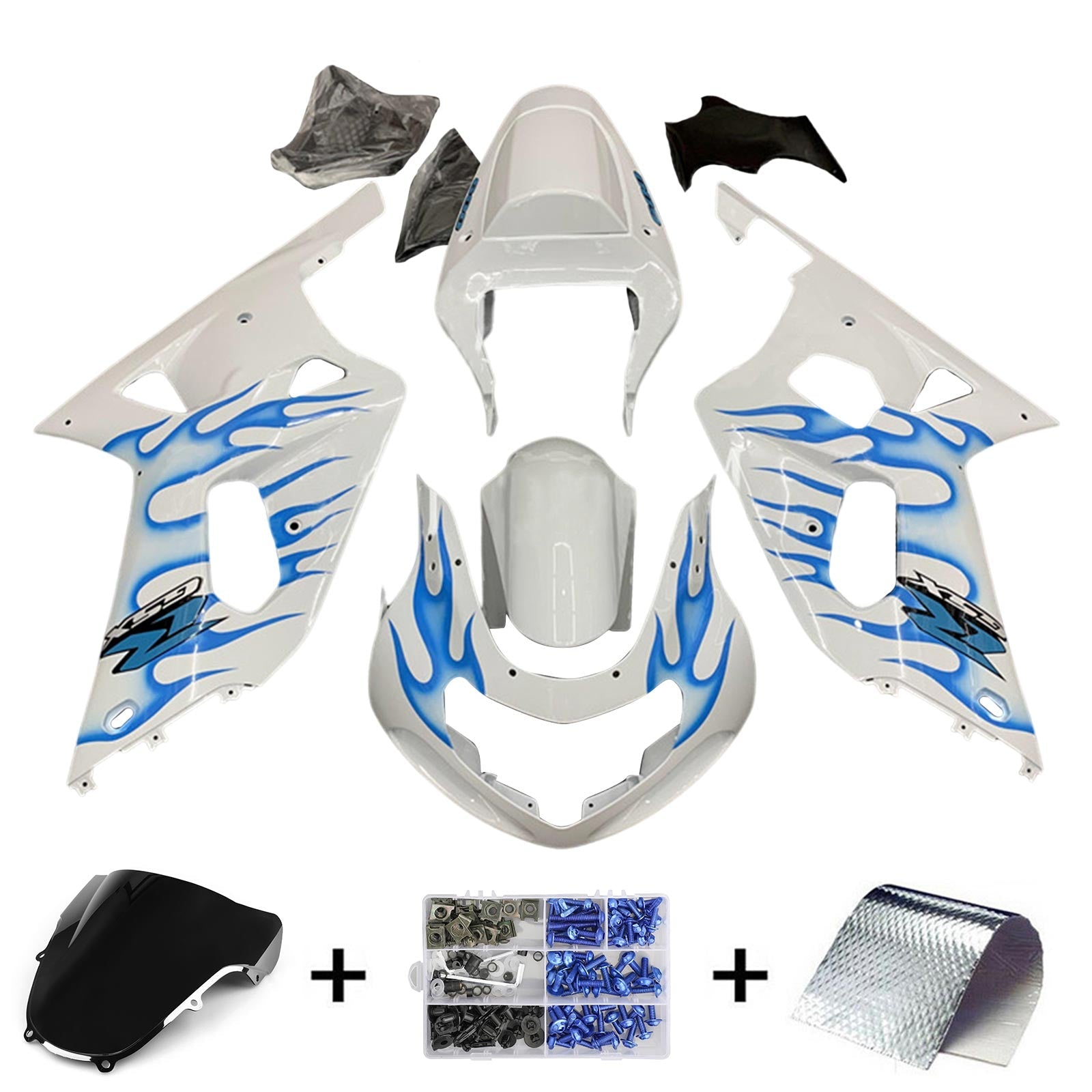 Suzuki GSXR600 GSXR750 2001-2003 K1 Fairing Kit Bodywork Plastic ABS