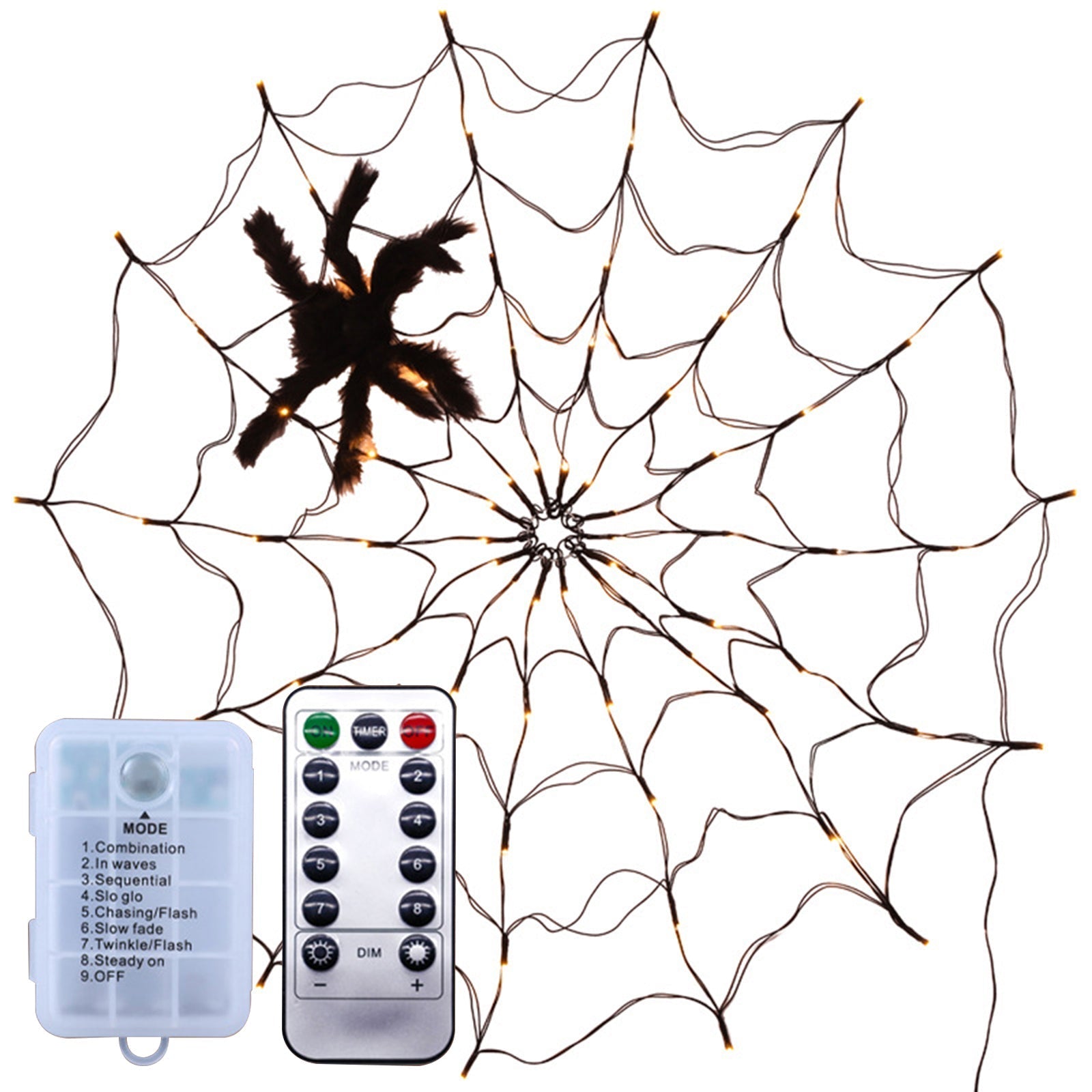 Halloween Decorations Web Lights Indoor Outdoor Party Garden Decoration+Spider