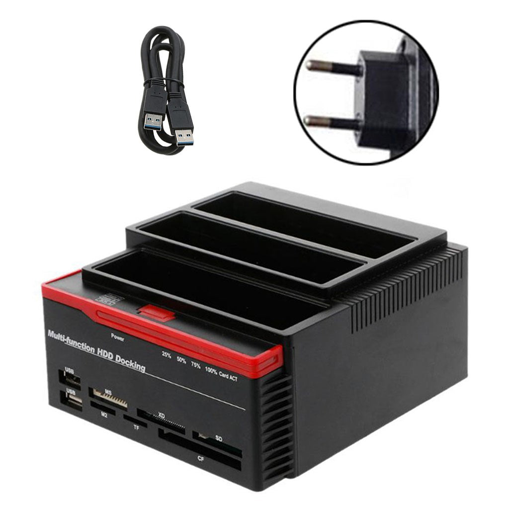 Multifunction 2.5 3.5" HDD Docking Station UKB 3.0 Clone Hard Drive Card EU