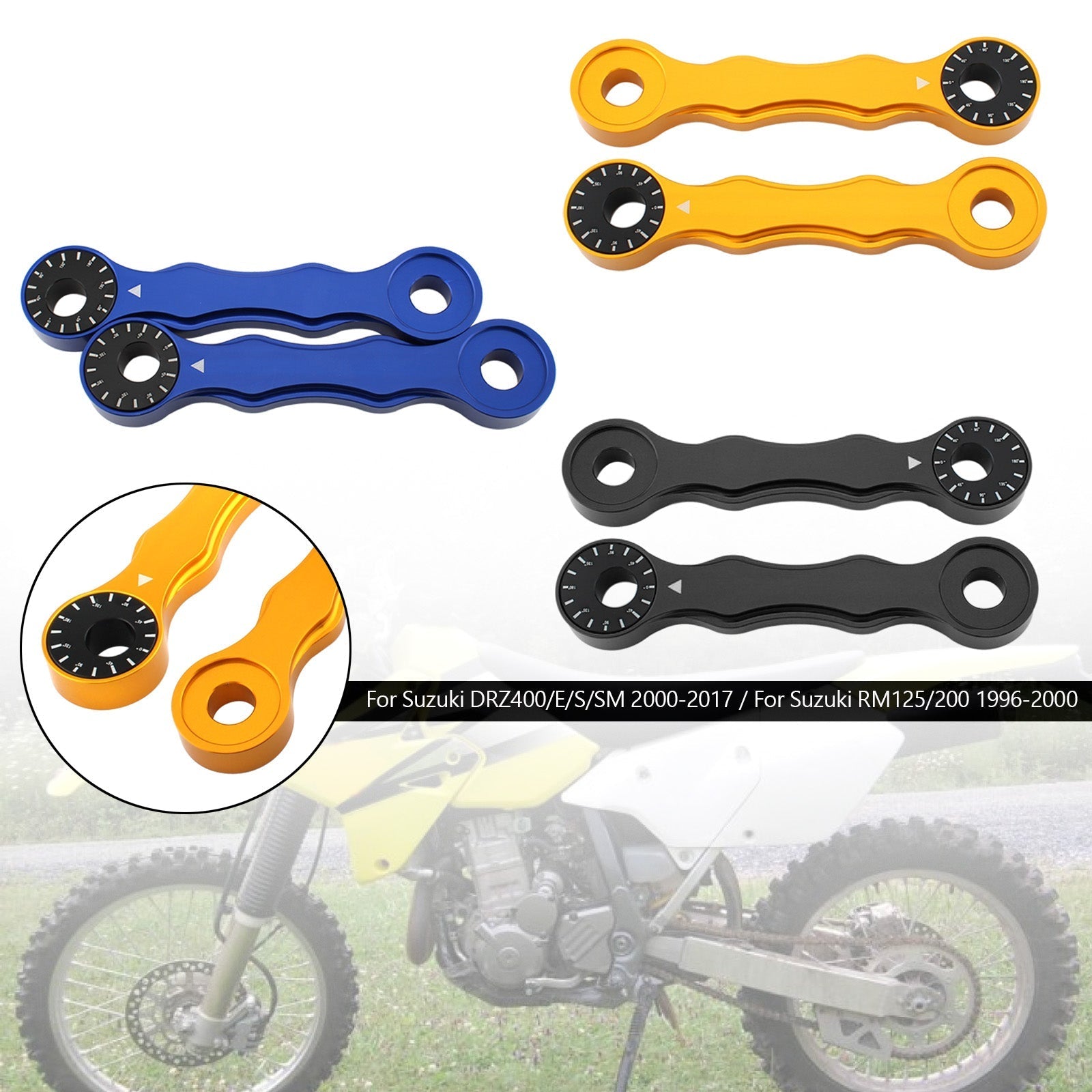 Suzuki RM125/200 1996-2000 Kit de enlace de descenso ajustable