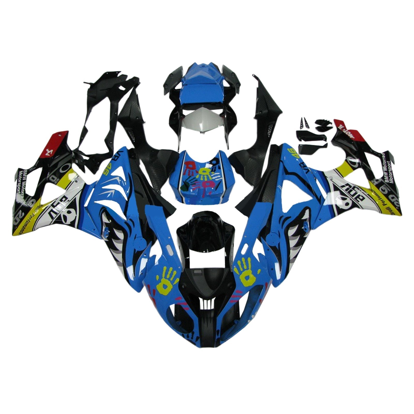 Amotopart BMW S1000RR 2009-2014 Fairing Kit Bodywork Plastic ABS