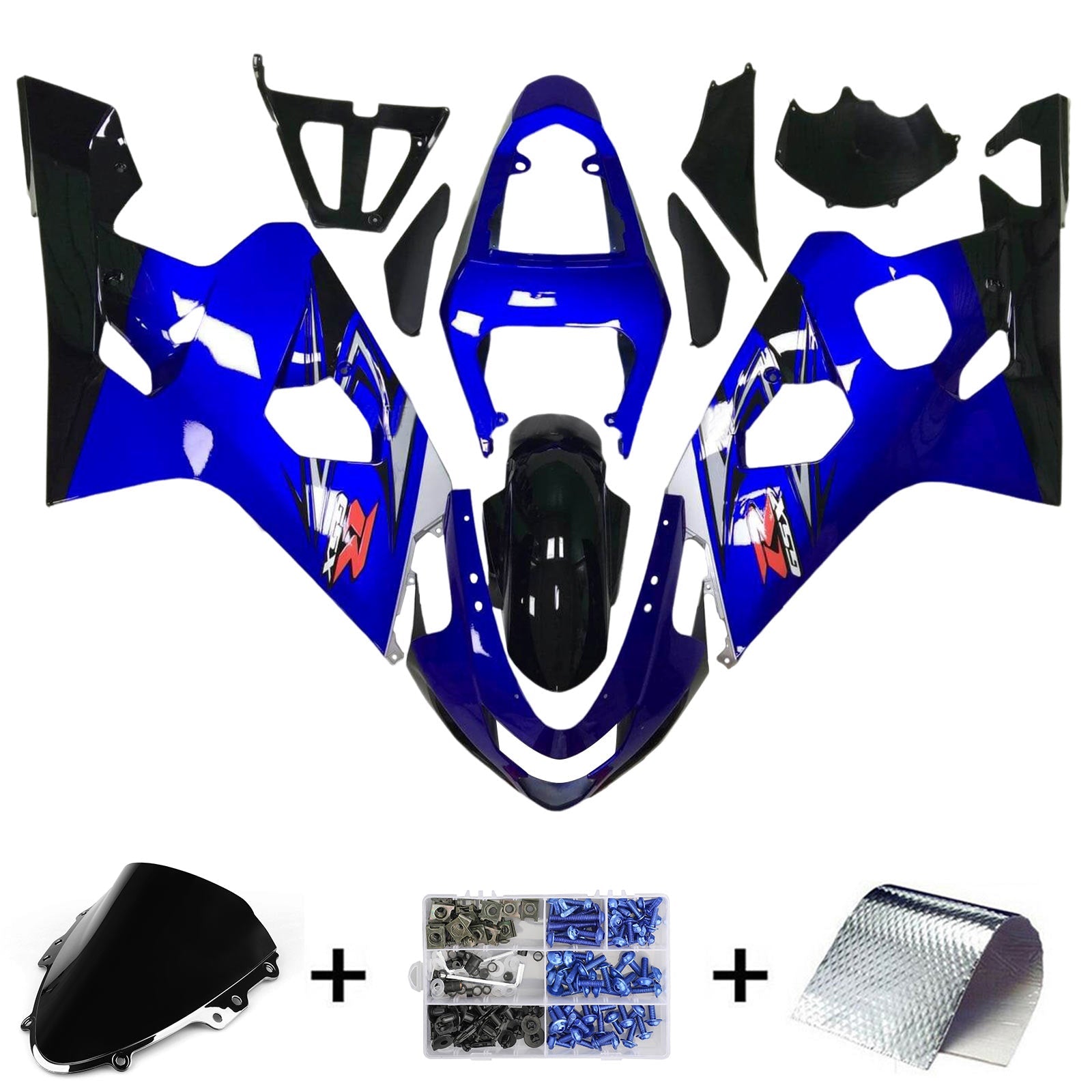 Amotopart Suzuki GSXR 600/750 2004-2005 K4 Fairing Kit Bodywork Plastic ABS