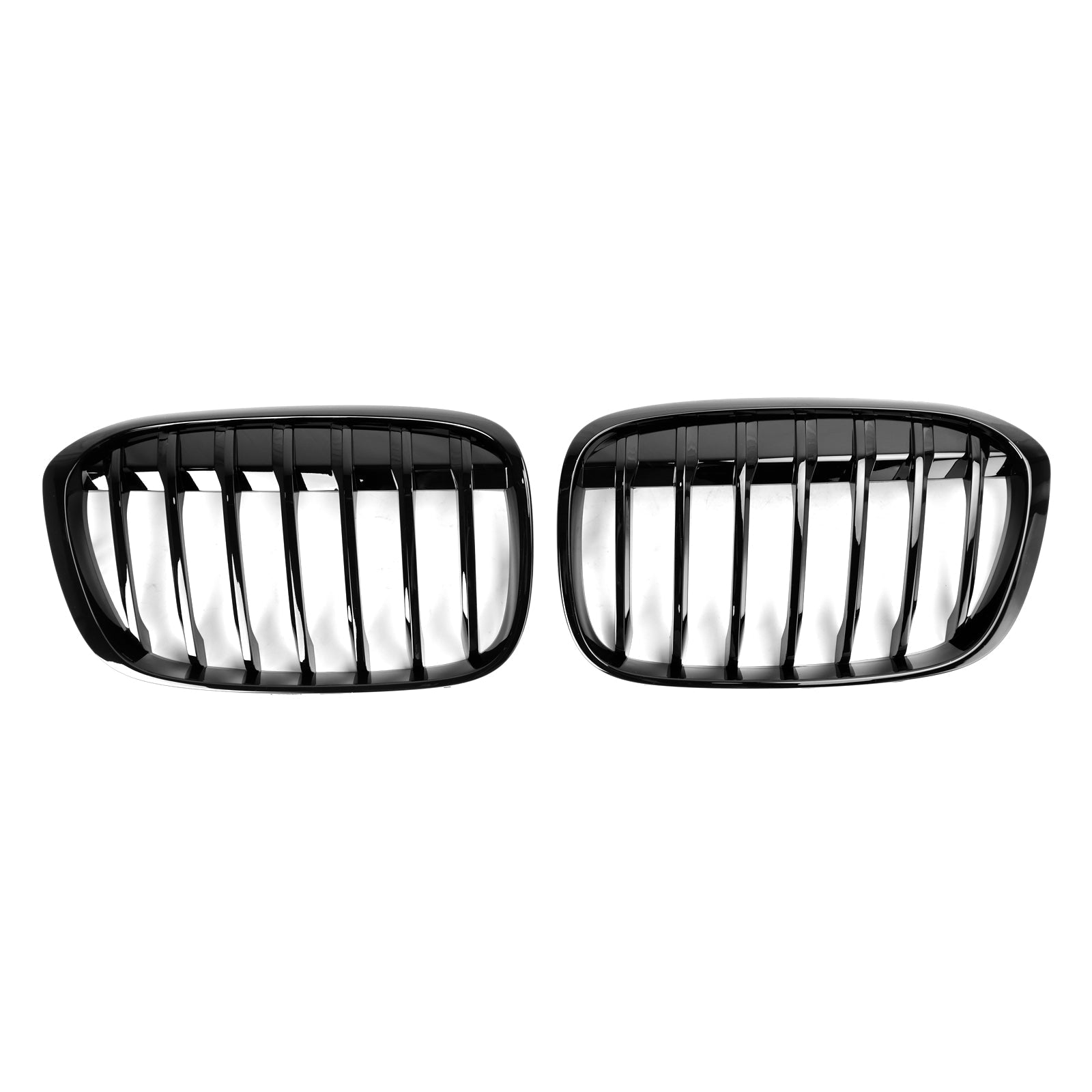 BMW X1 F48 F49 2016-2018 2PCS Gloss Black Front Kidney Grille Grill