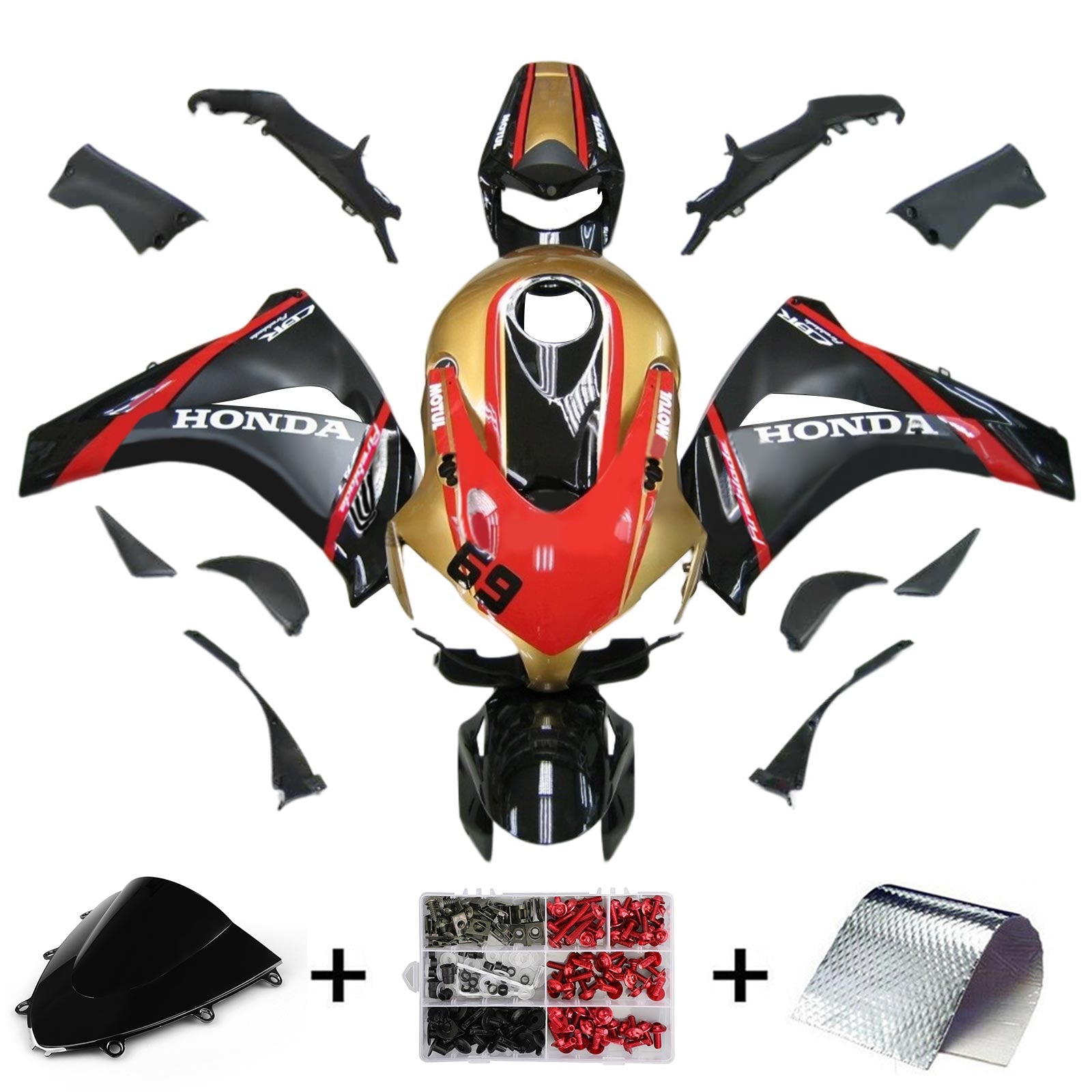 Honda CBR1000RR 2008-2011 Fairing Kit Bodywork Plastic ABS