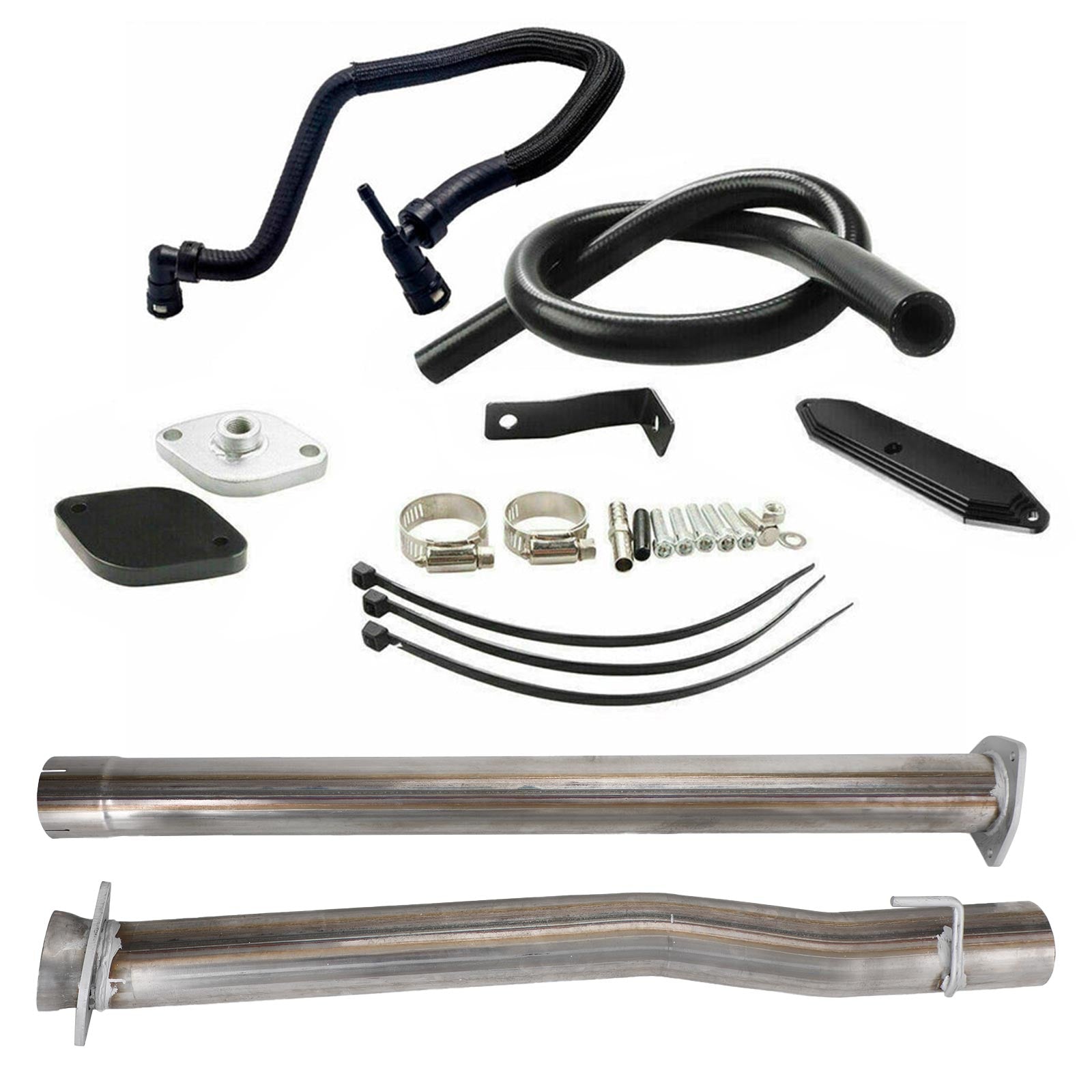 2011-2023 Ford F250 F350 F450 6.7L Diesel 4" Muffler Exhaust Pipe + EGR Kit + Coolant Line