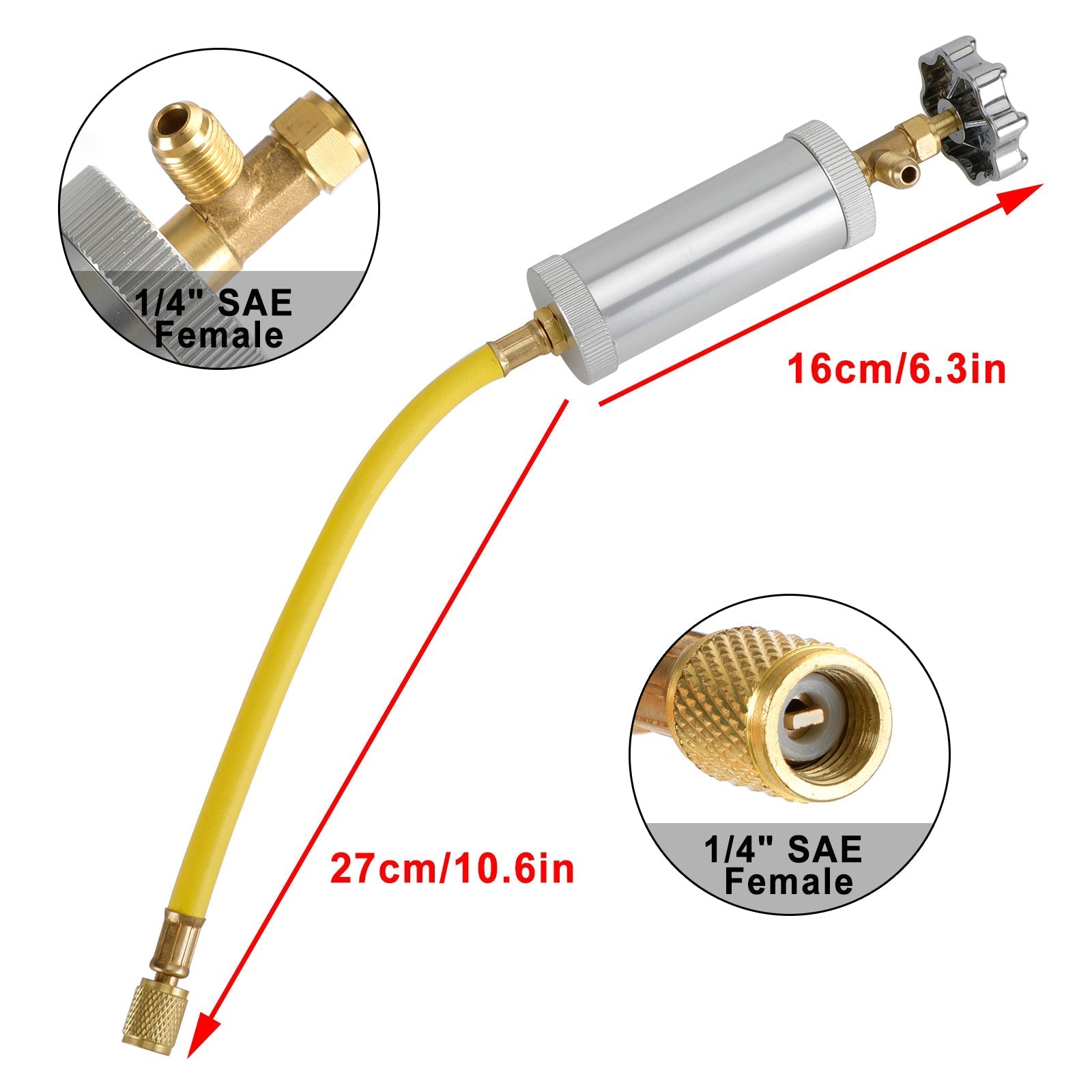 R12 AC Oil Dye Injector R134A R12 2oz A/C Air Conditioning Injection Tool