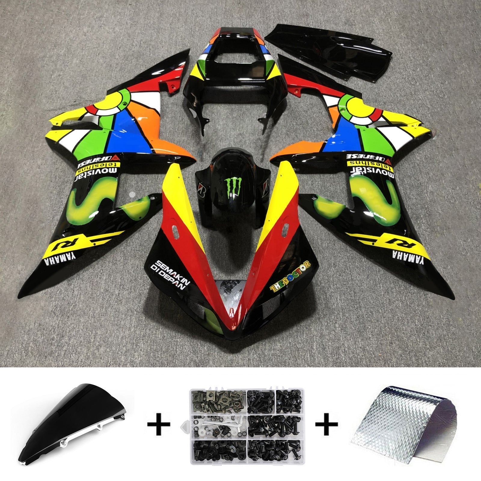 Yamaha YZF-R1 2002-2003 Fairing Kit Bodywork Plastic ABS