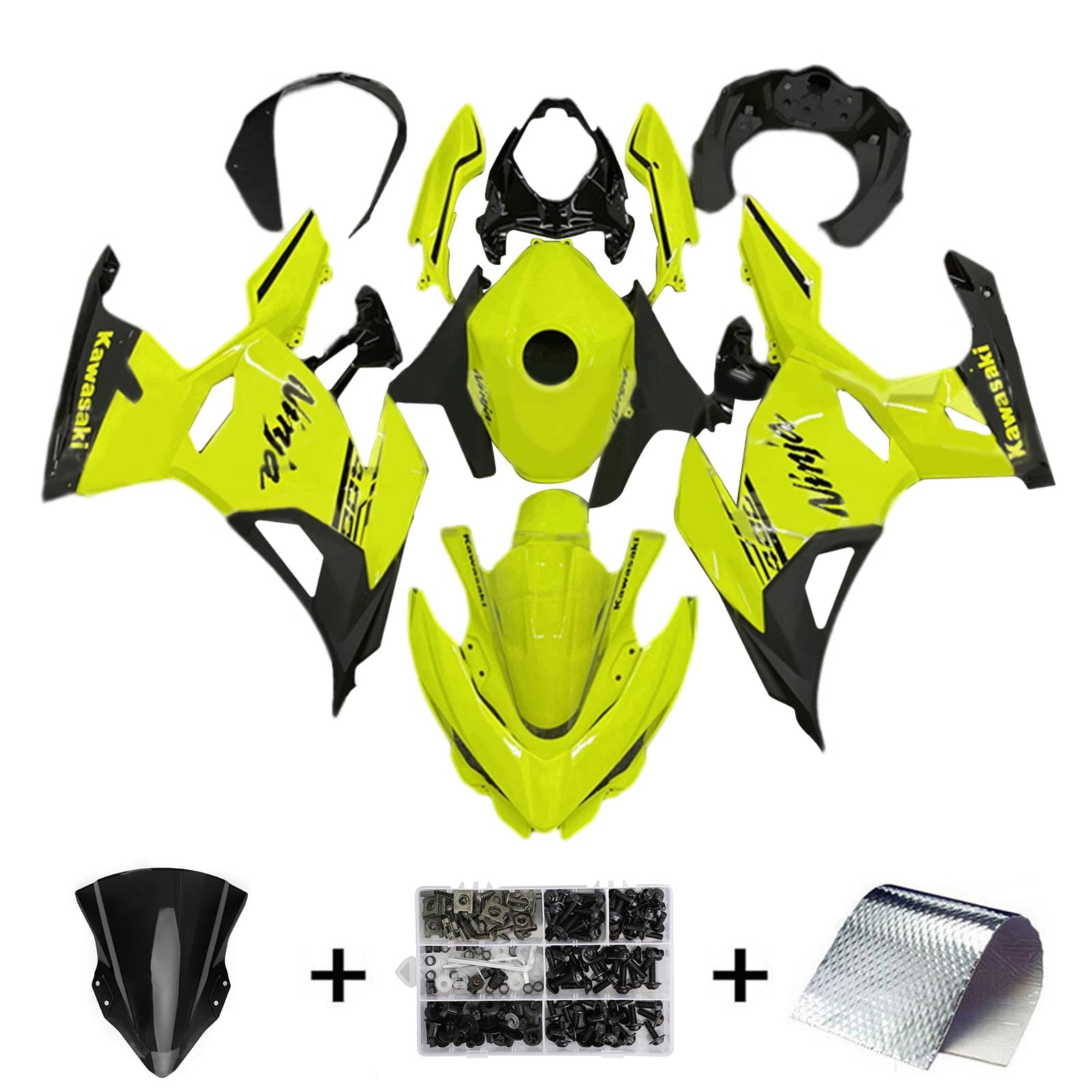 Amotopart Kawasaki EX400 Ninja400 2018-2024 Fairing Kit Bodywork Plastic ABS