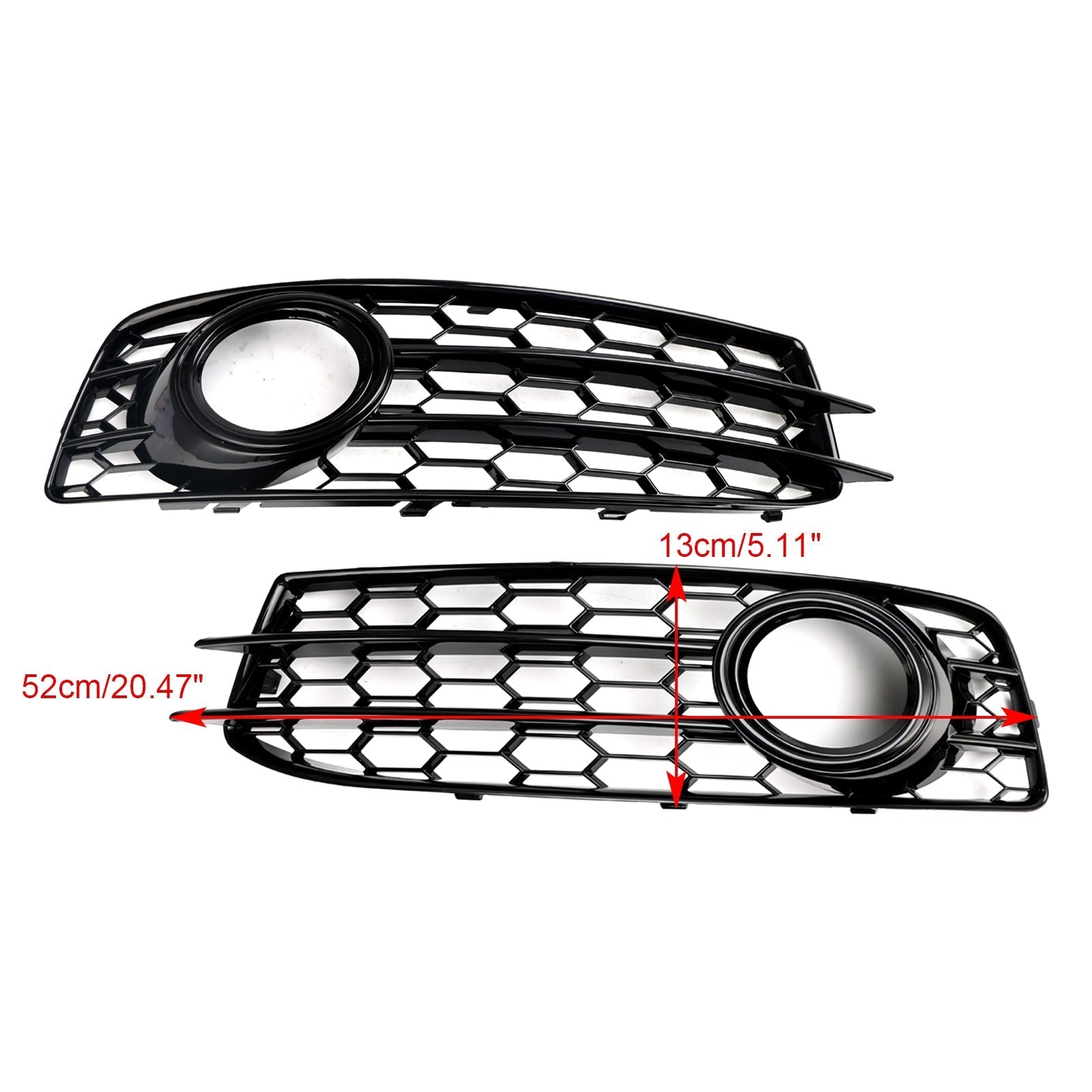 Audi A3 8P S-Line 2009-2012 Cubierta de parrilla de luz antiniebla para parachoques delantero de panal