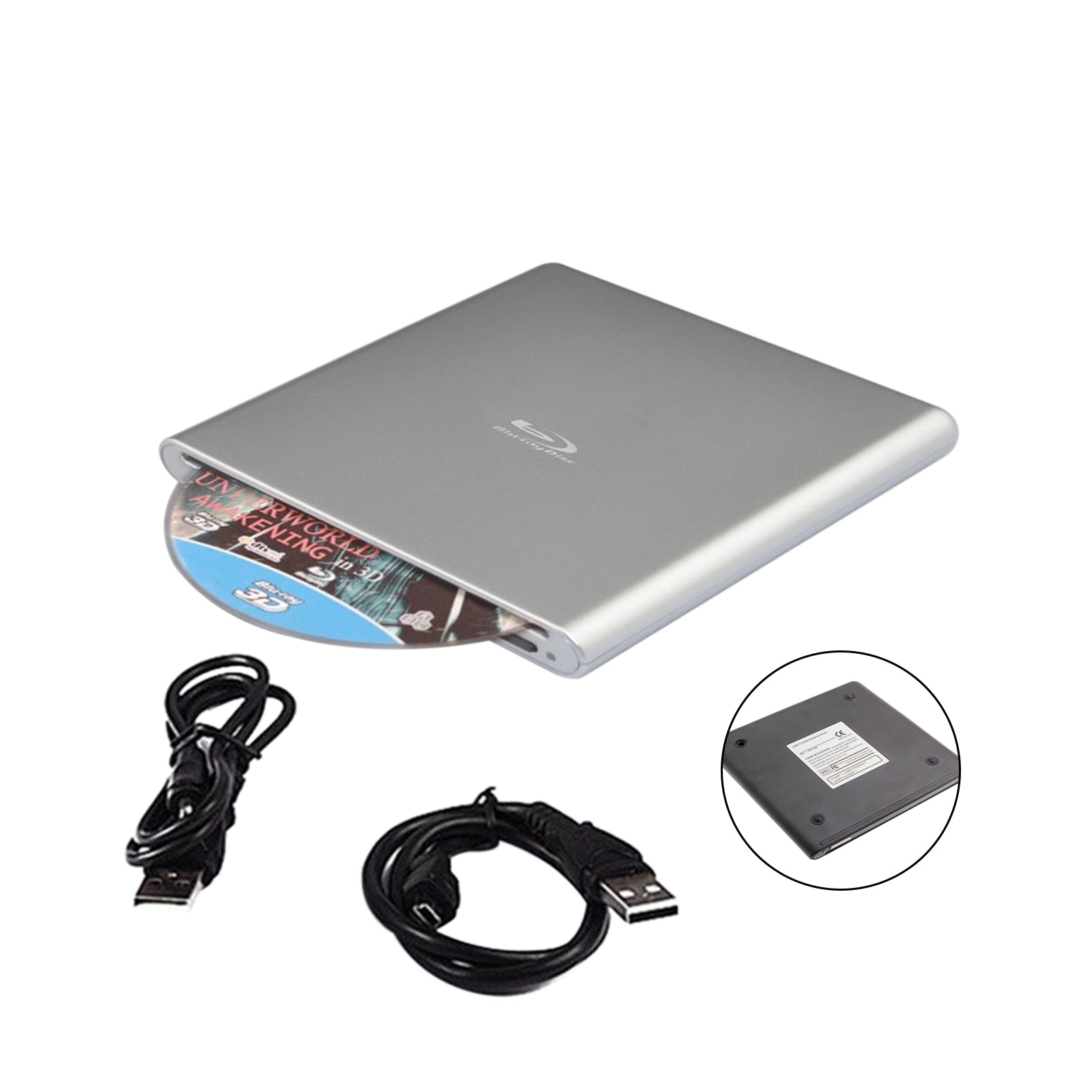 Genuine Bluray Burner External USB 3.0 Player BD DVD CD Recorder Cable Drive