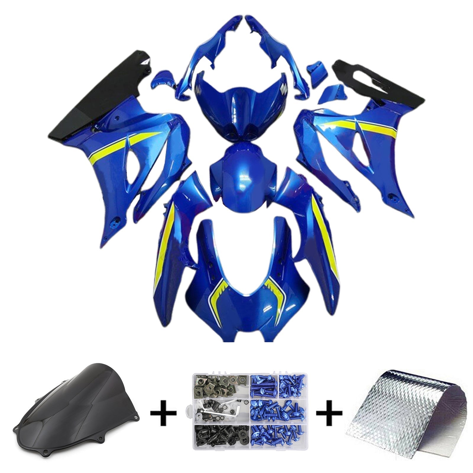 Amotopart Suzuki GSXR1000 2017-2024 K17 Fairing Kit Bodywork Plastic ABS