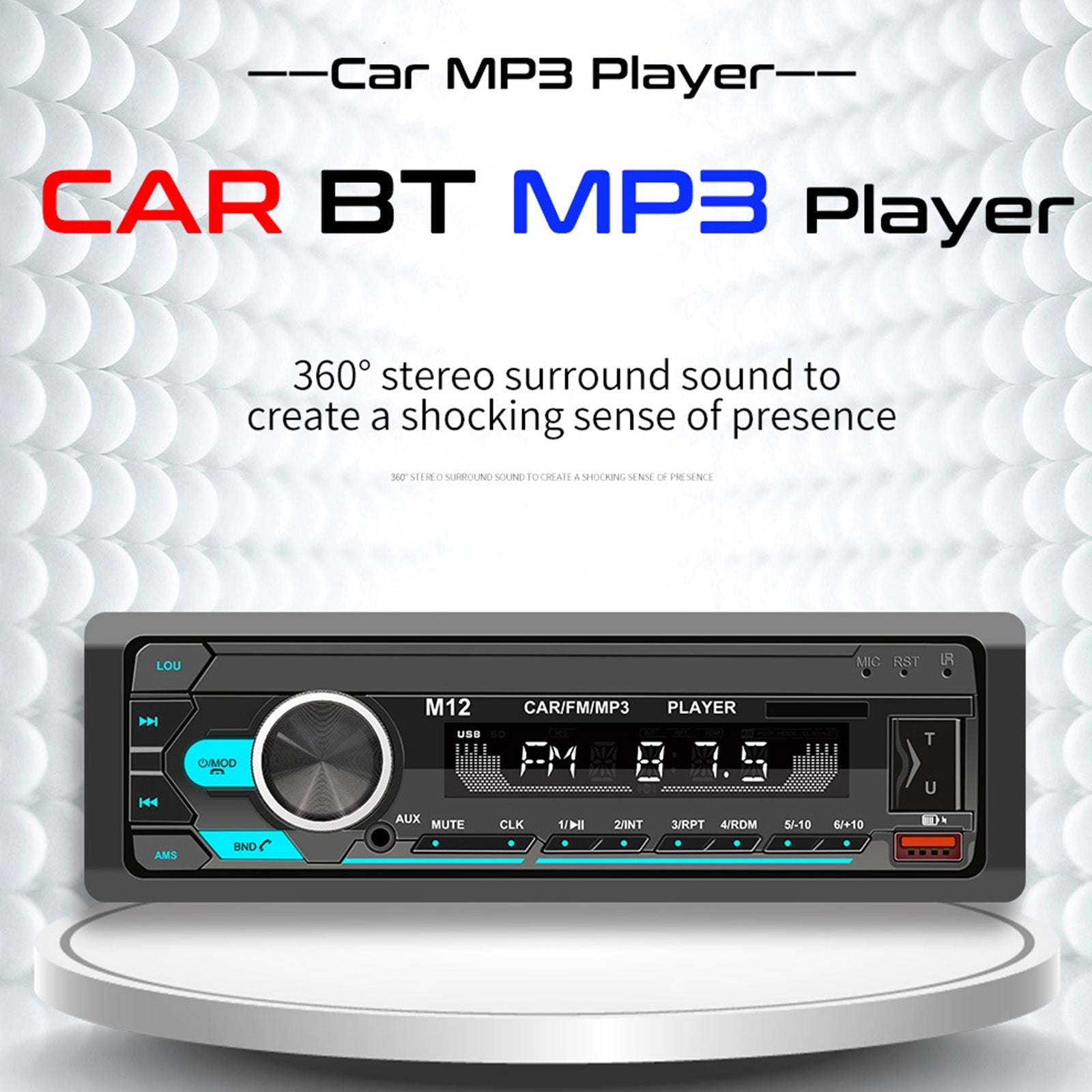 AI smart Bluetooth Stereo Radio FM Car MP3 Player Positioning to Find a Car