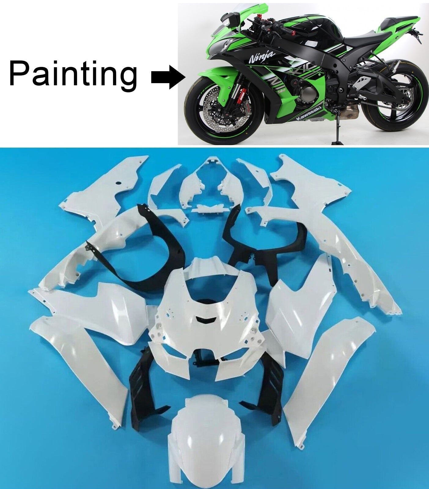 Kawasaki ZX-10R ZX-10RR 2021-2024 Fairing Kit Bodywork ABS