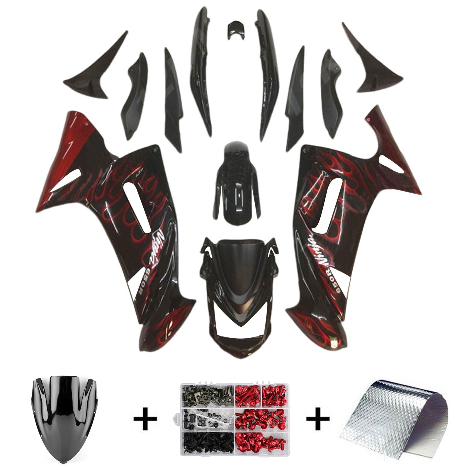 Kawasaki ER6F/Ninja650 2006-2008 Kit Carenado Carrocería Plástico ABS