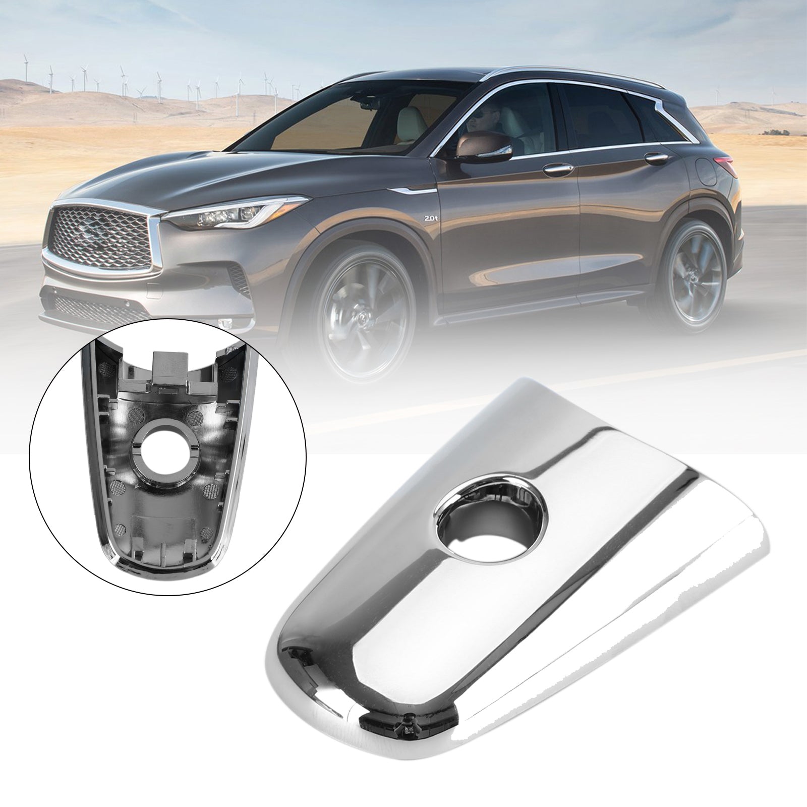 Infiniti QX60 QX70 QX80 2008-2019 Chrome Door Handle Escutcheon 80646-1BA0A