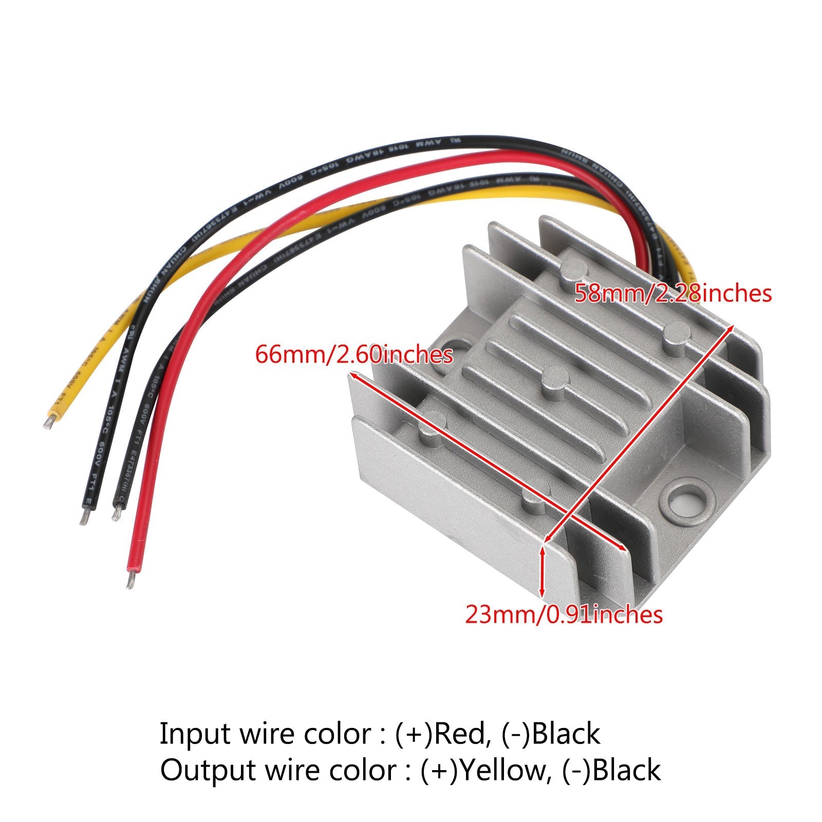 Regulador convertidor de potencia CC/CC reductor resistente al agua de 24V a 12V 3A 36W