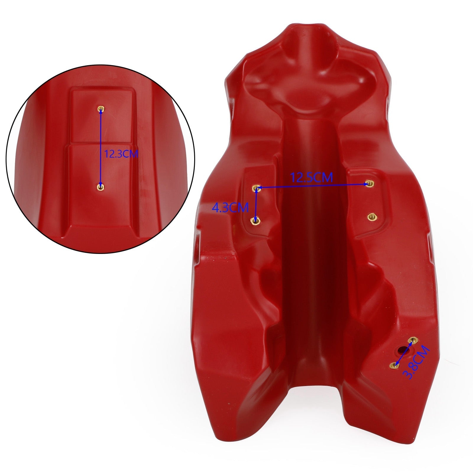 1988-1990 Honda CR125R (Elsinore) Tanque de combustible de 3,6 galones, rojo