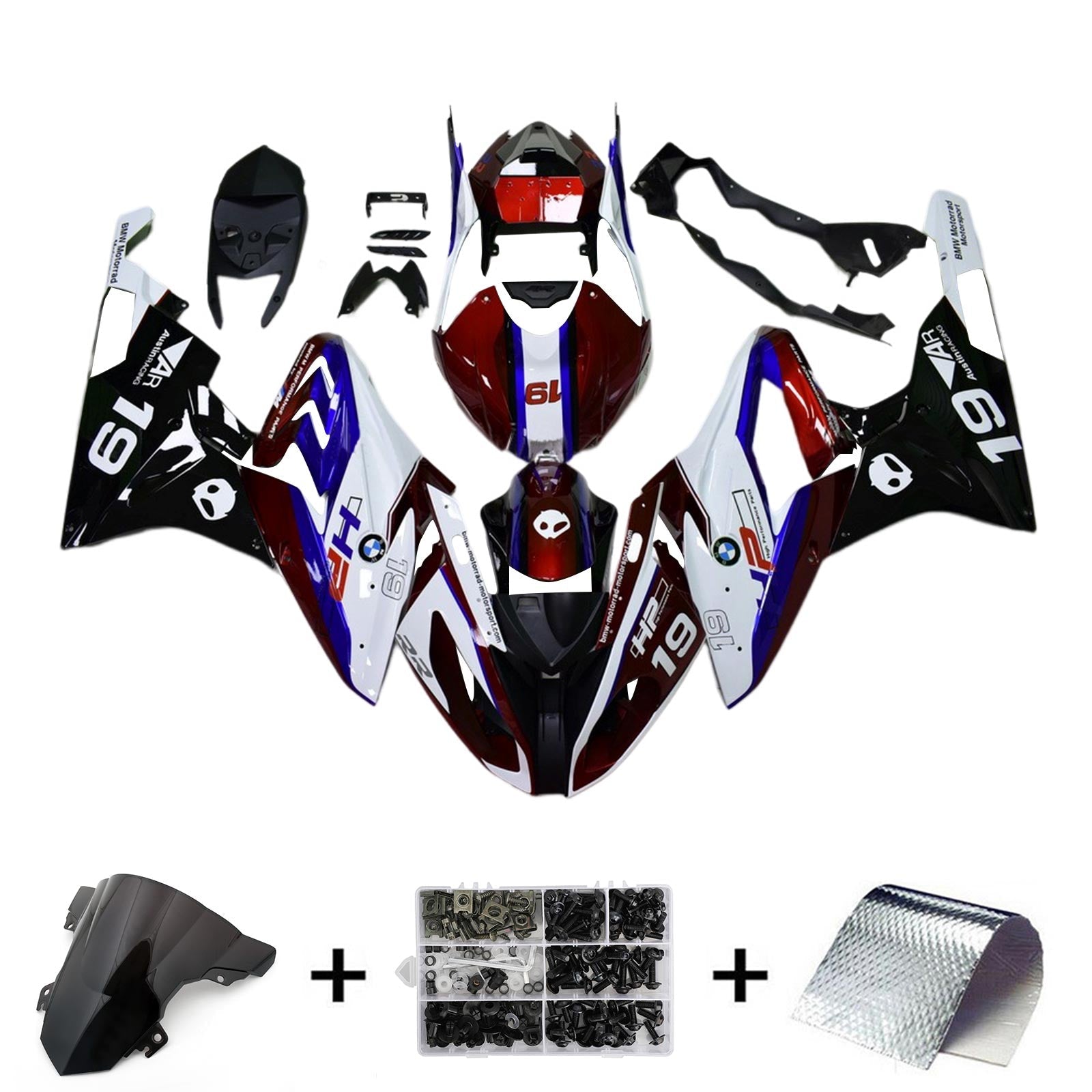 Amotopart BMW S1000RR 2017-2018 Fairing Kit Bodywork Plastic ABS