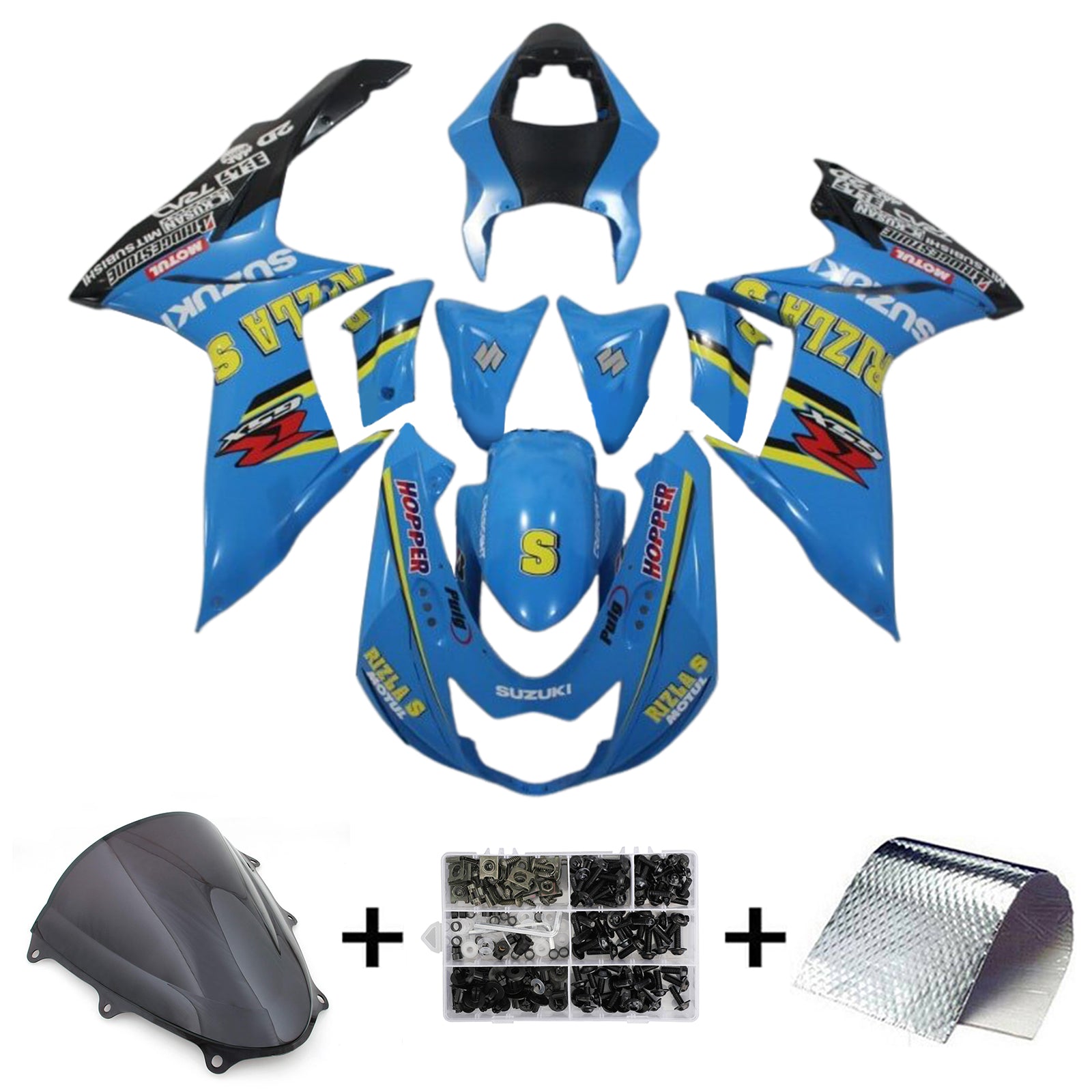 Amotopart Suzuki GSXR 600/750 2011-2024 K11 Fairing Kit Bodywork Plastic ABS