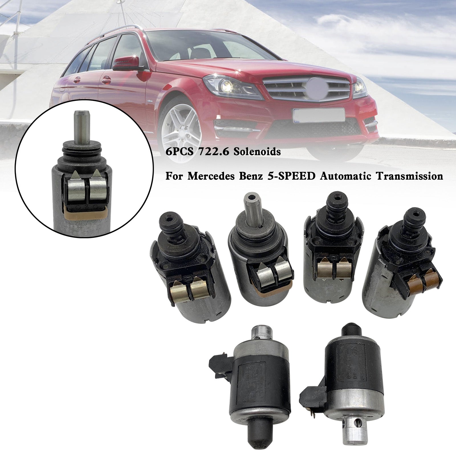 6 solenoides 722,6 para transmisión automática de 5 velocidades Mercedes Benz