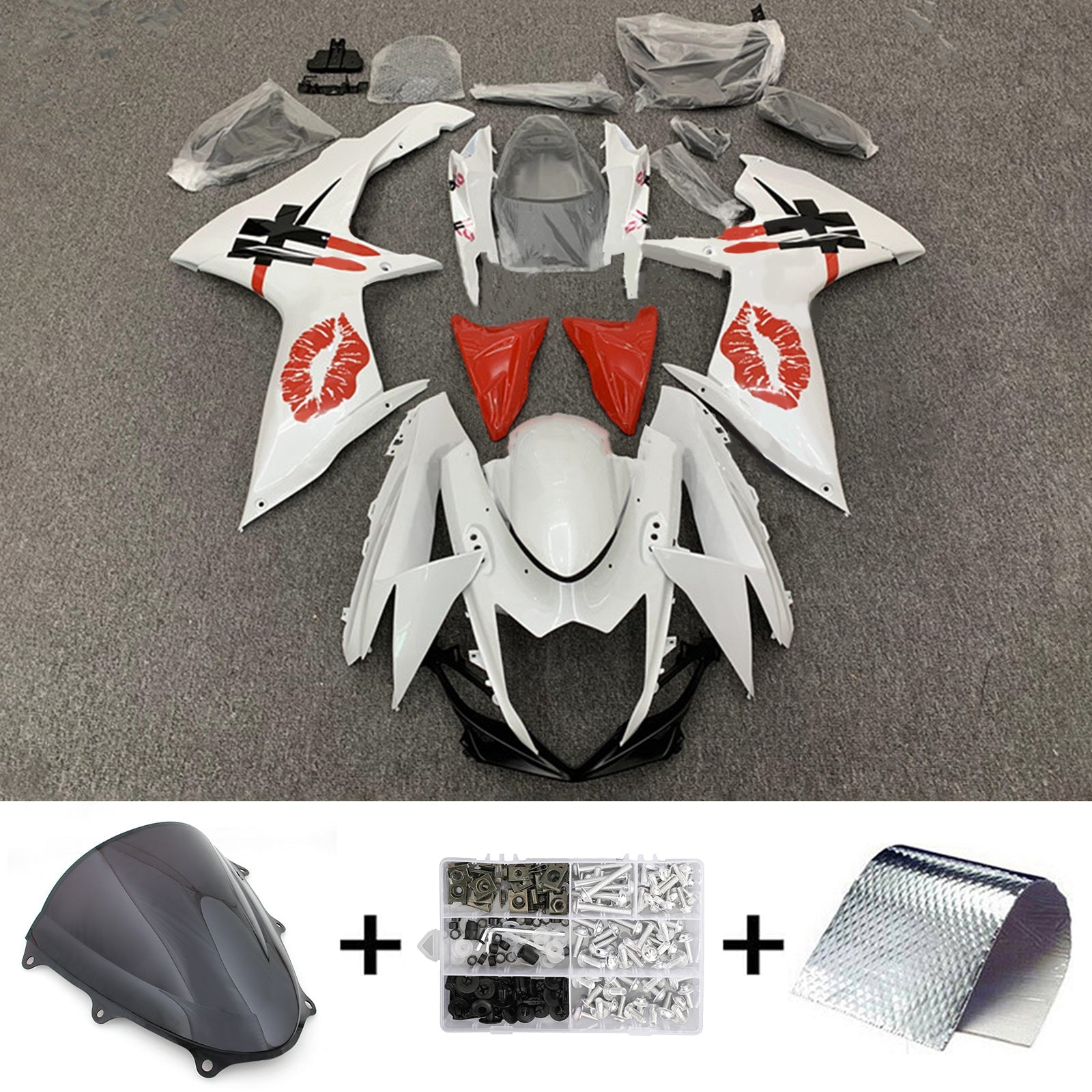 Amotopart Suzuki GSXR 600/750 2011-2024 K11 Fairing Kit Bodywork Plastic ABS