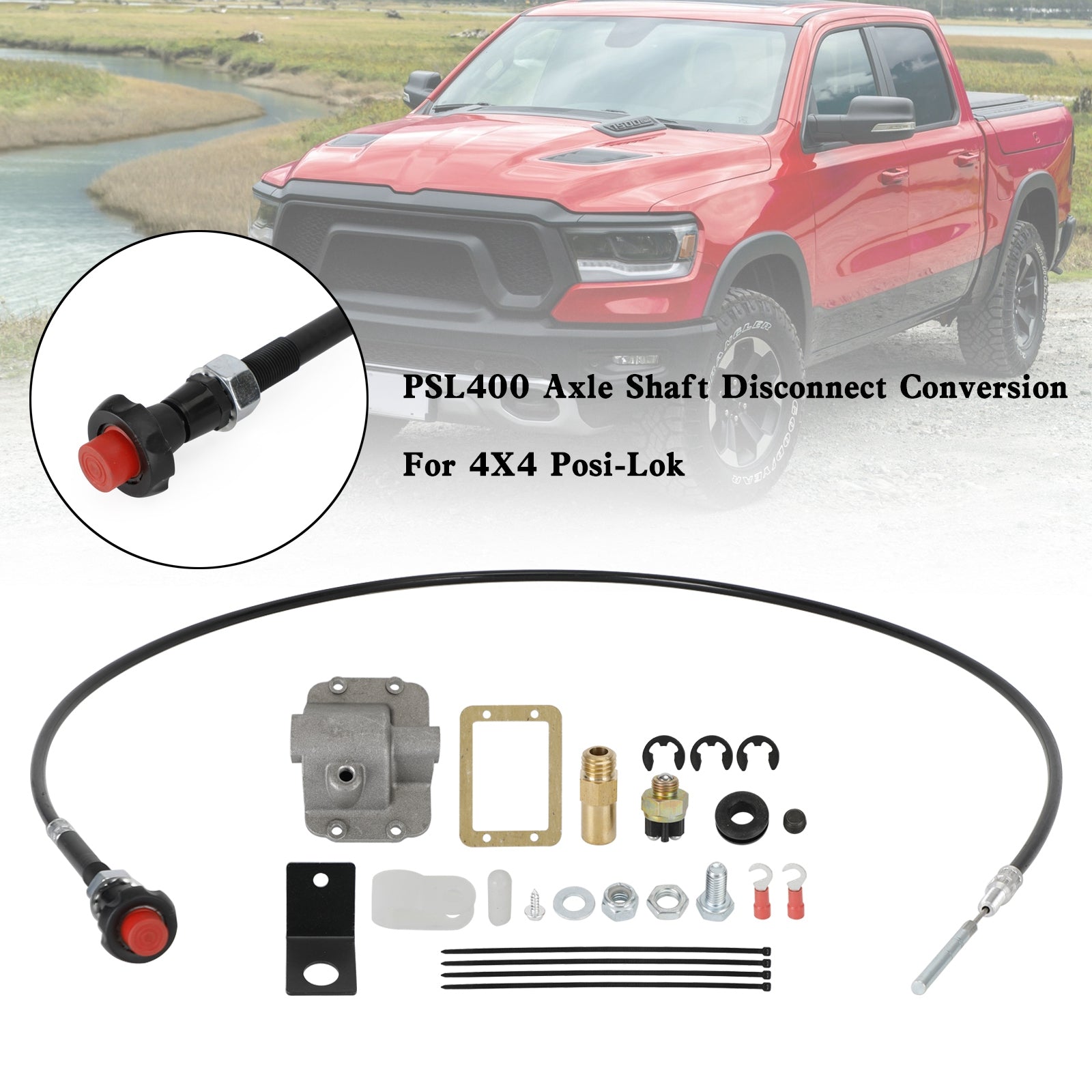 Dodge Ram 2500 3500 1994-2002 PSL400 Axle Shaft Disconnect Conversion For 4X4 Posi-Lok