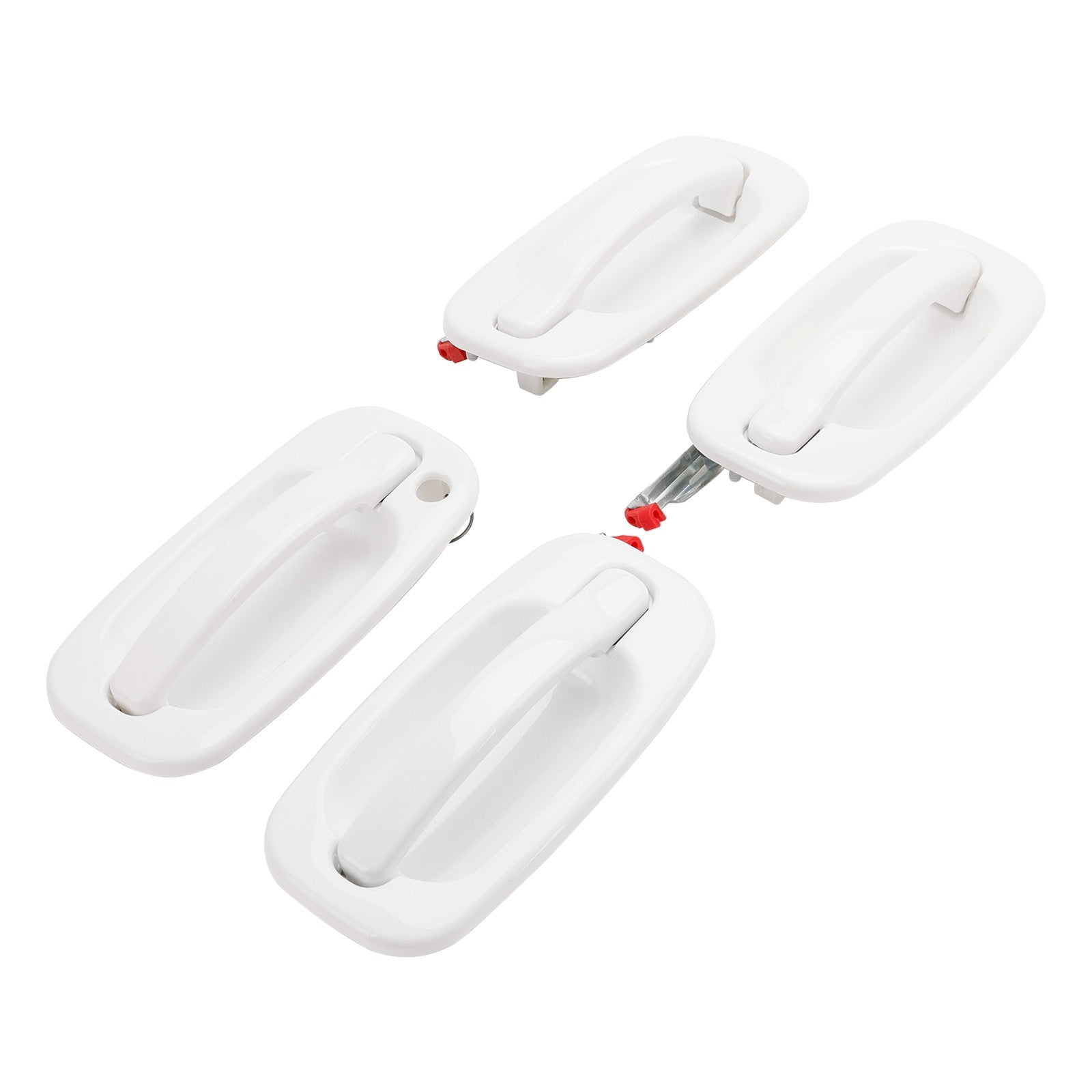 Silverado 1999-2007 4PCS Exterior White Painted Door Handle Set 19356468 19356470 19356469 19356467