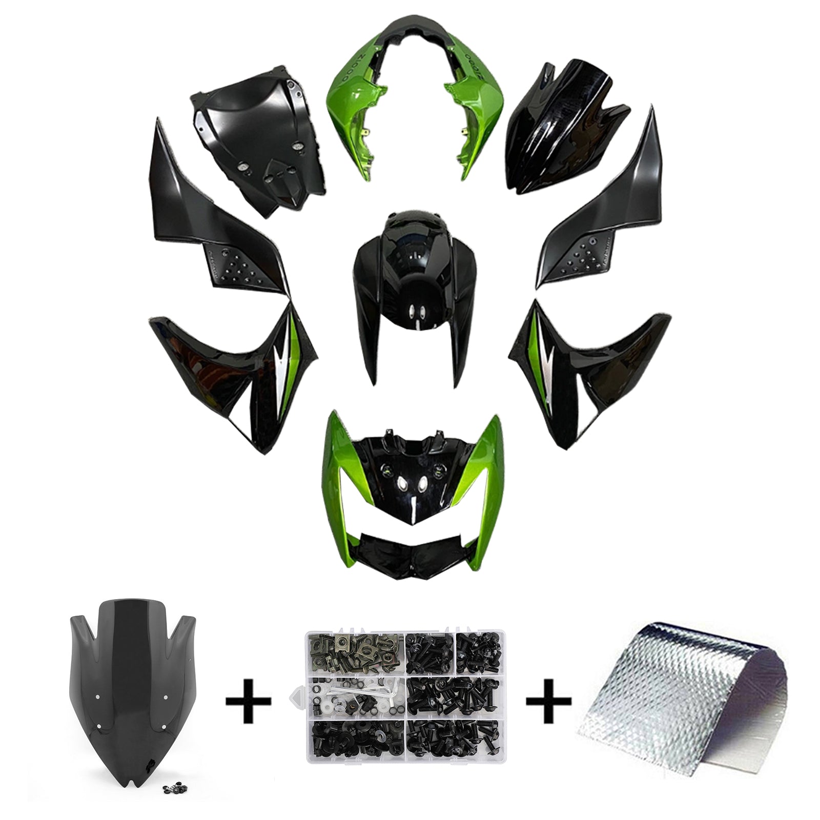 Kawasaki Z1000 2007-2009 Fairing Kit Bodywork Plastic ABS