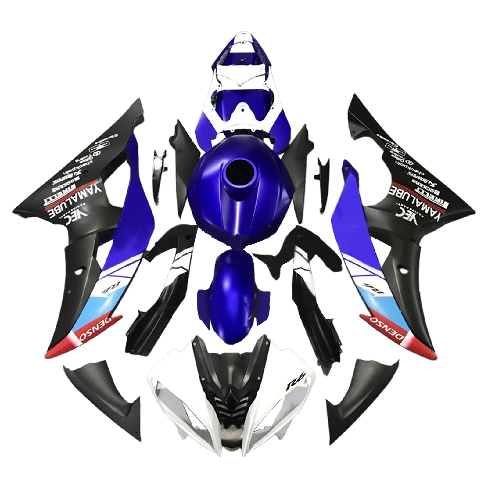 Yamaha YZF 600 R6 2008-2016 Fairing Kit Bodywork Plastic ABS