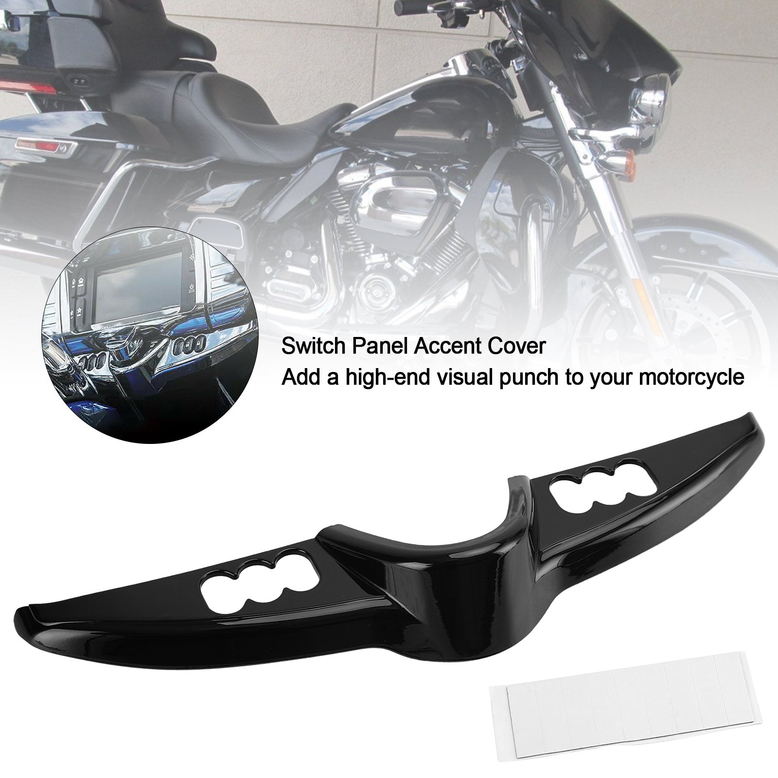 Switch Panel Accent Cover Trim for Touring Electra Glides Tri Glide 2014-2020 Generic