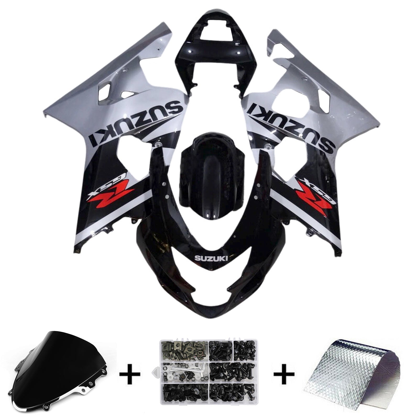 Amotopart Suzuki GSXR 600/750 2004-2005 K4 Fairing Kit Bodywork Plastic ABS