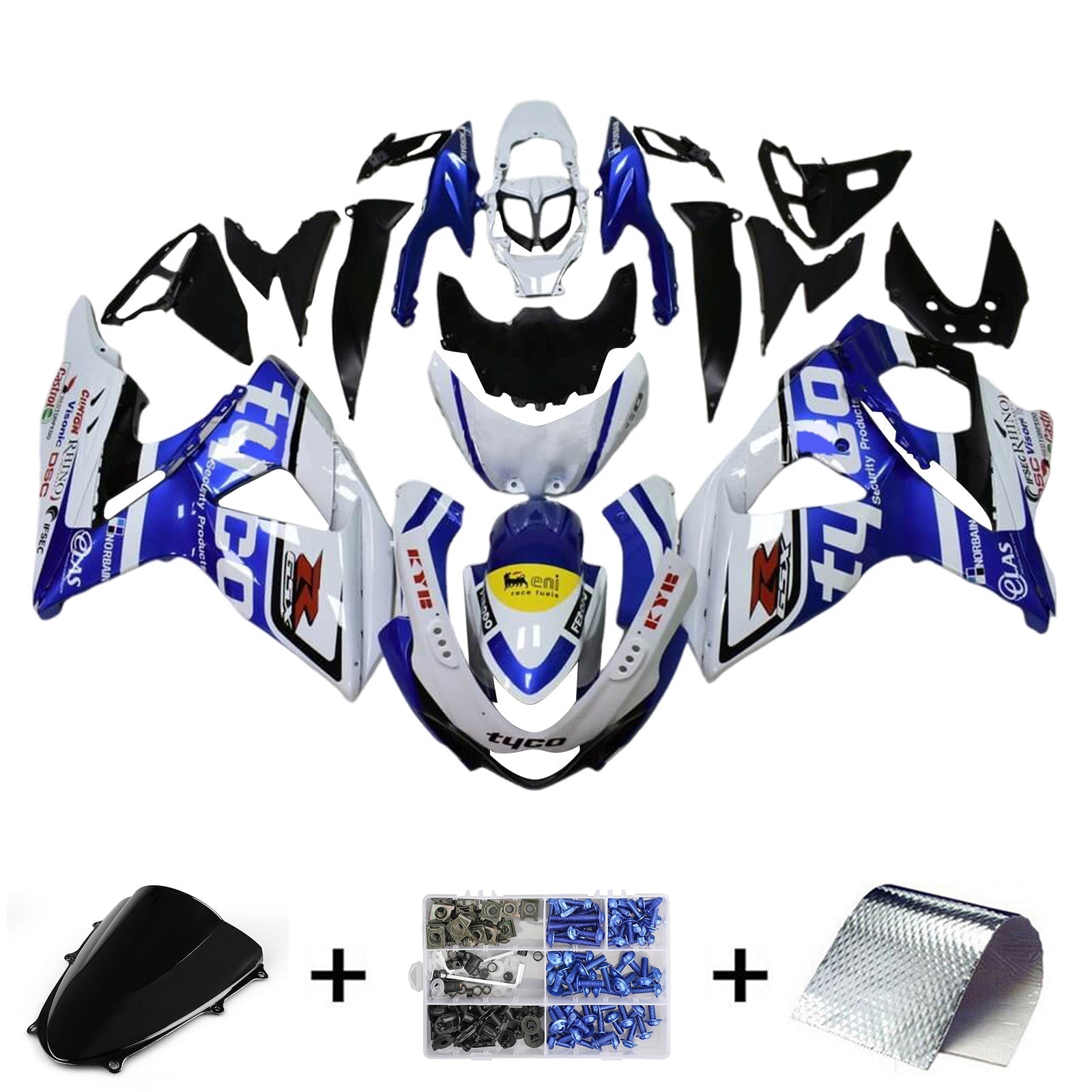 Amotopart Suzuki GSXR1000 2009-2016 K9 Fairing Kit Bodywork Plastic ABS