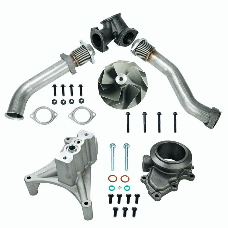 1999.5-2003 Ford 7.3L Powerstroke Diesel Exhaust Bellowed Up-Pipe Kit & EBPV