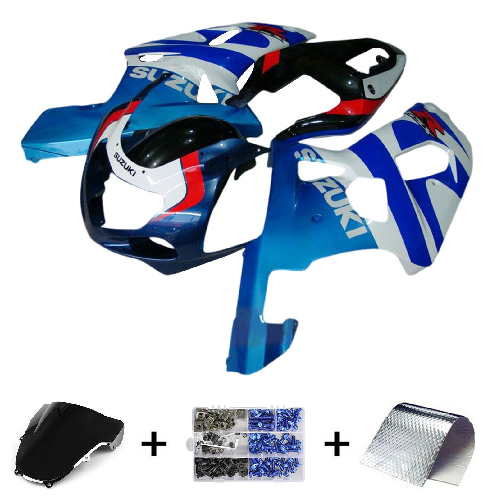 Amotopart Suzuki GSXR1000 2000-2002 K1 K2 Fairing Kit Bodywork Plastic ABS