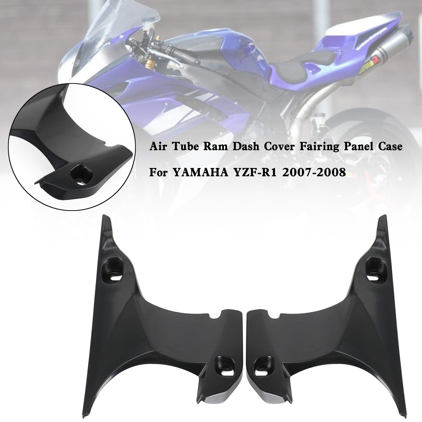 Yamaha YZF R1 2007 2008 Front Air Tube Ram Dash Cover Fairing Panel Case