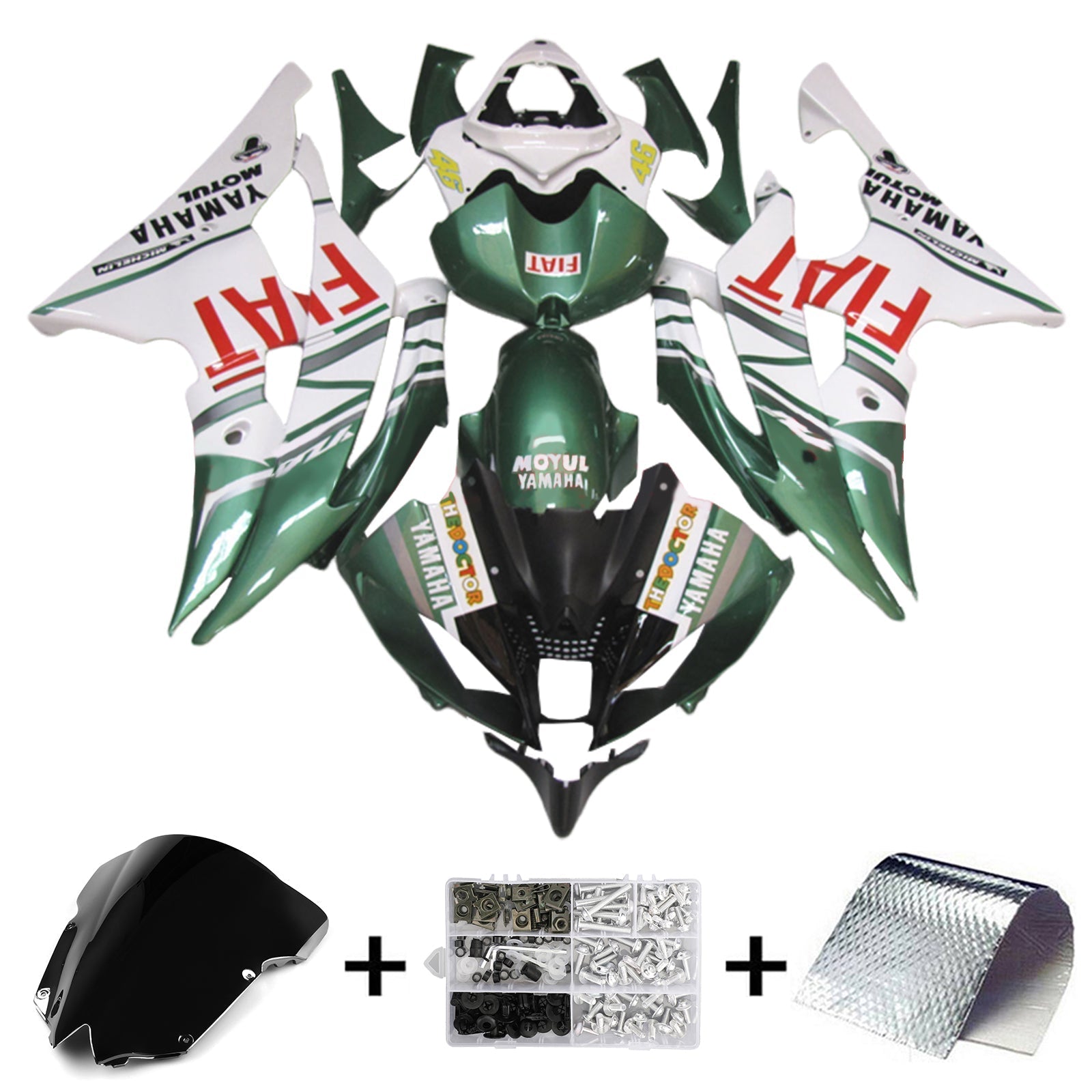 Yamaha YZF 600 R6 2008-2016 Fairing Kit Bodywork Plastic ABS