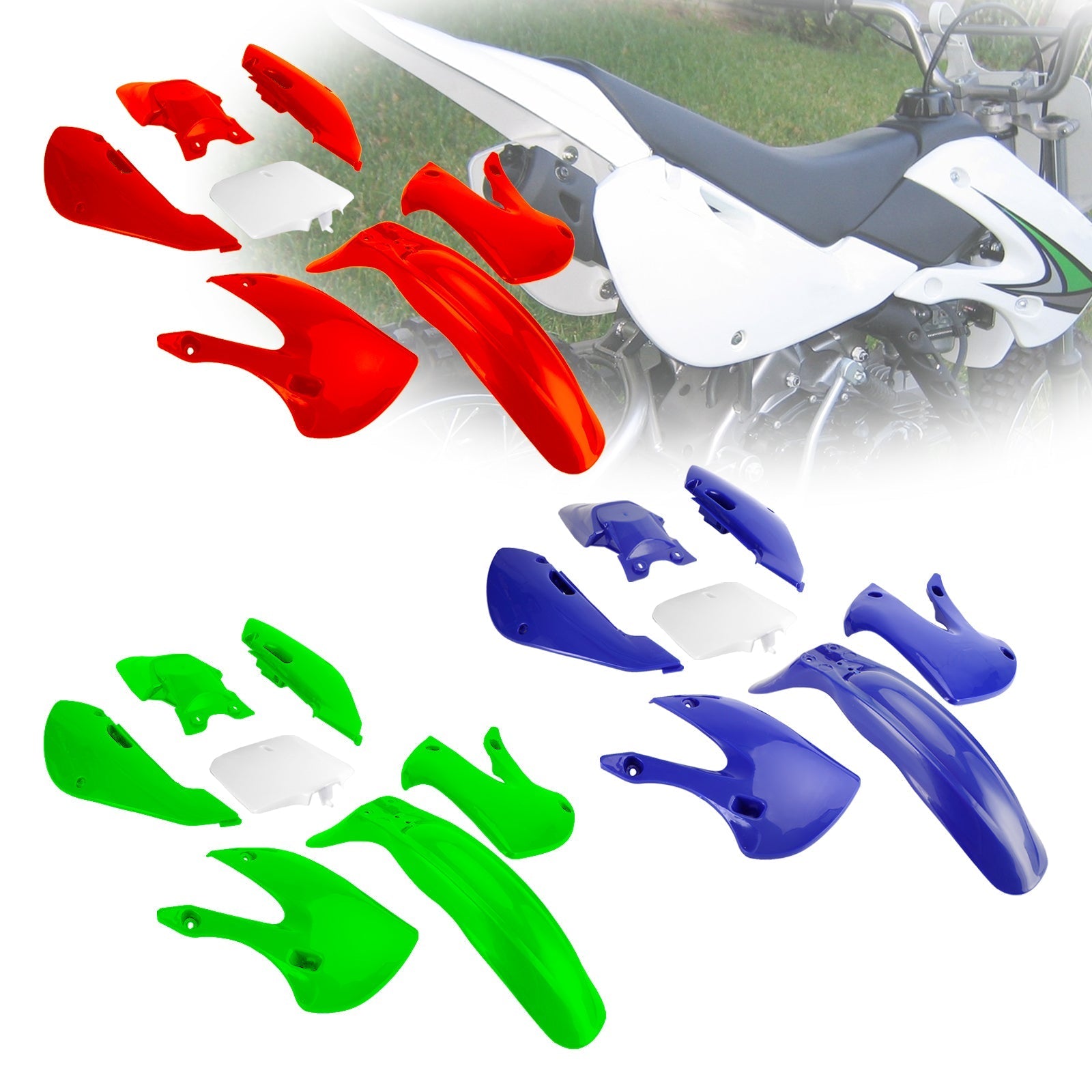 kawasaki klx110 klx65 RM65 DRZ110 Injection ABS Plastic Bodywork Fairing Kit