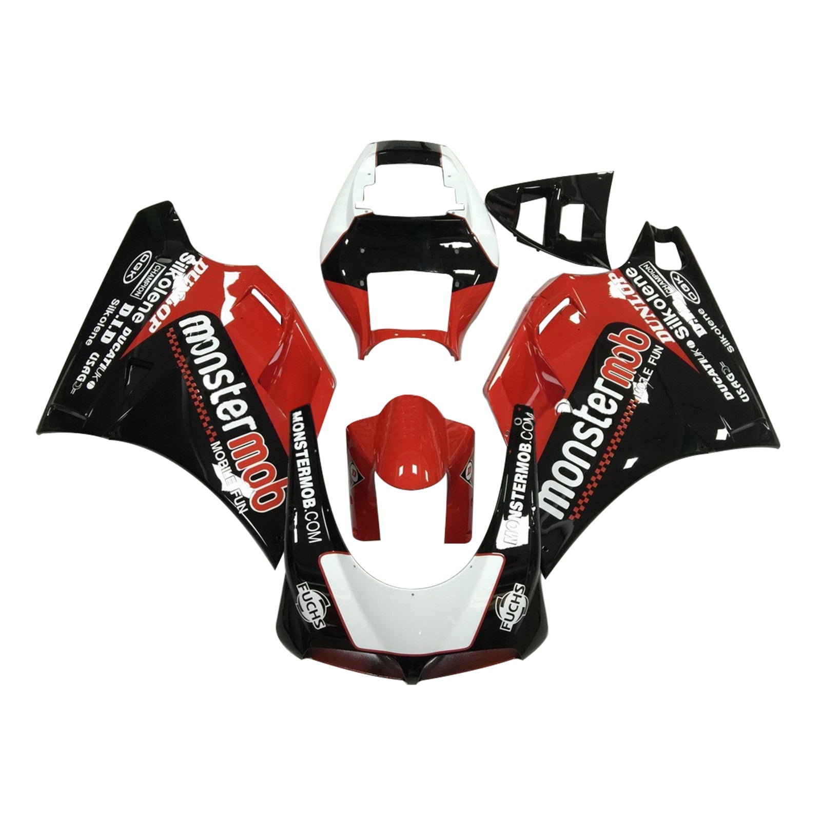 Amotopart Ducati 996 748 1996-2002 Fairing Kit Bodywork ABS