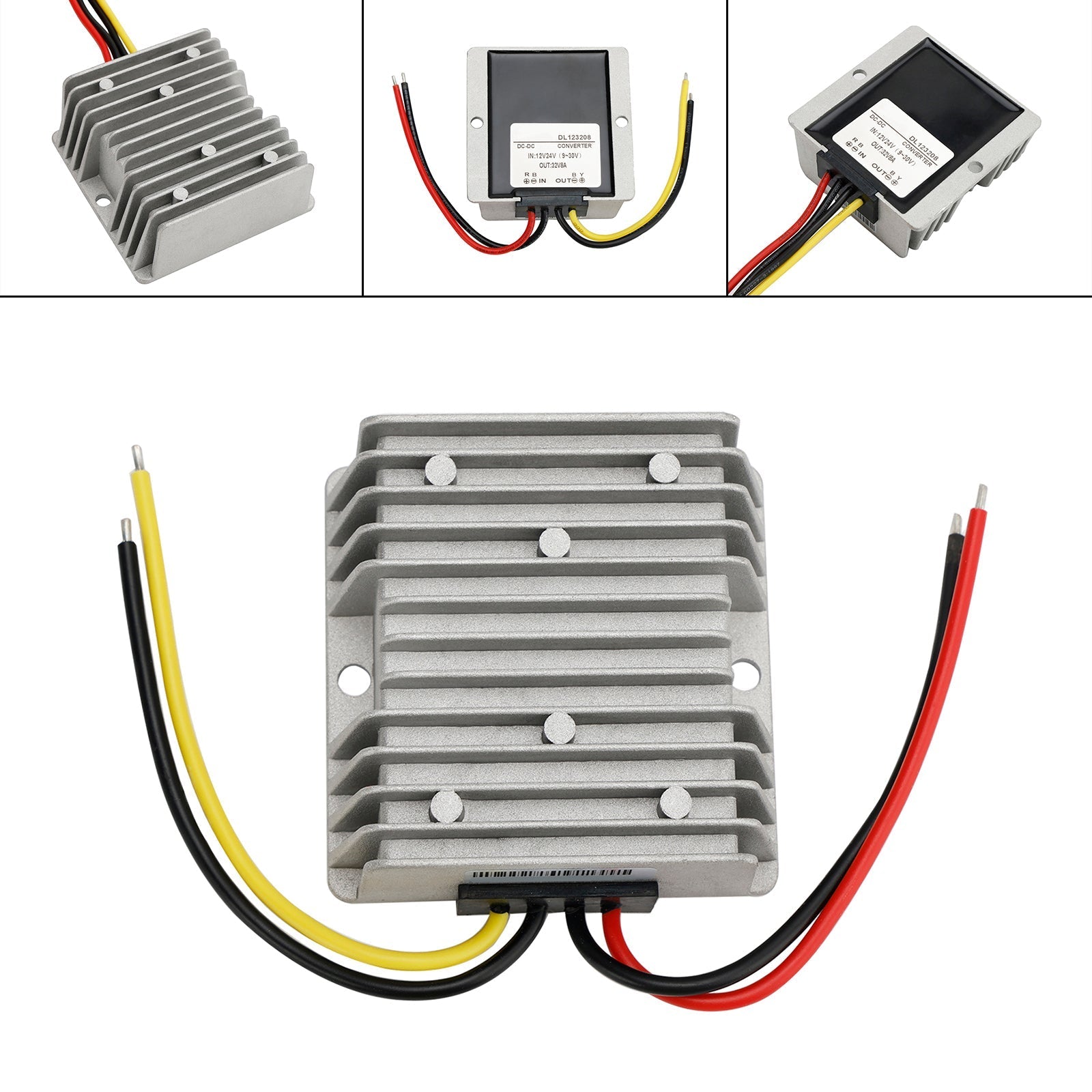 Waterproof DC/DC Converter Regulator 12V/24V Step Up to 32V 8A 256W