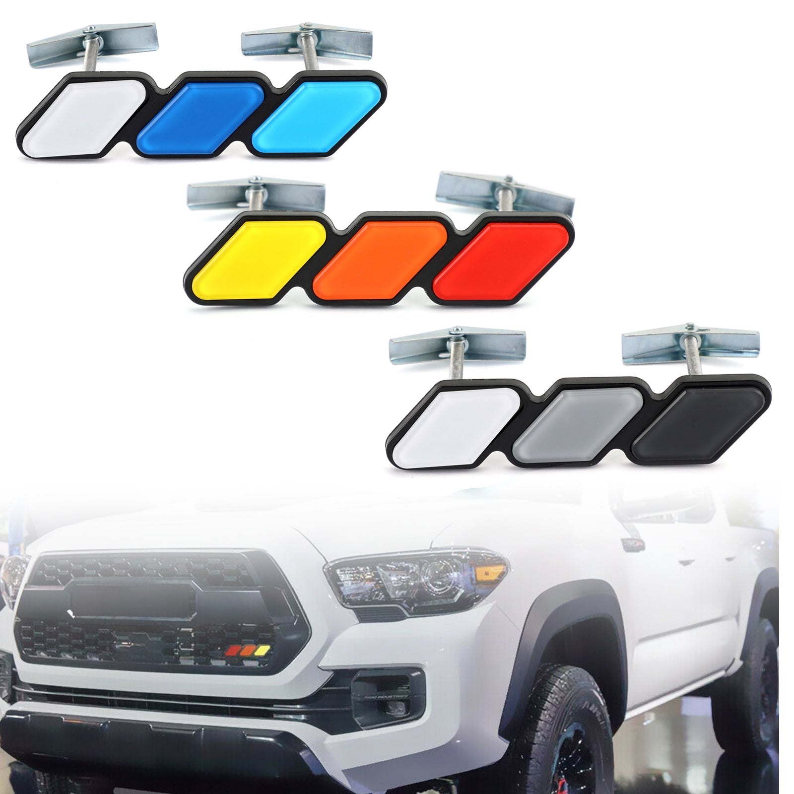 Emblema tricolor de 3 rejillas para Toyota Tacoma 4Runner Tundra Rav4 Highlander genérico