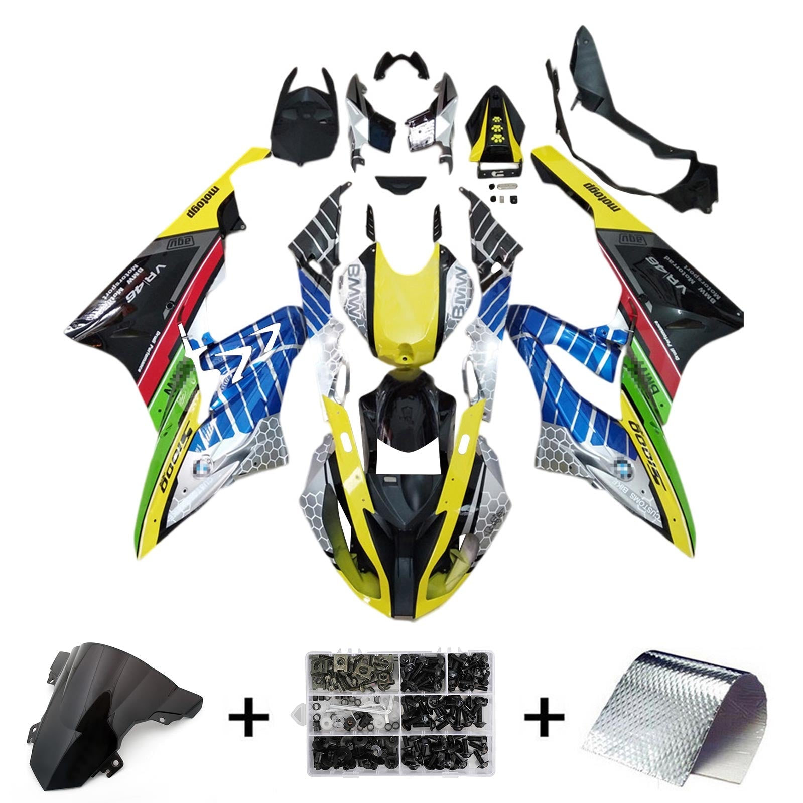 Amotopart BMW S1000RR 2017-2018 Fairing Kit Bodywork Plastic ABS